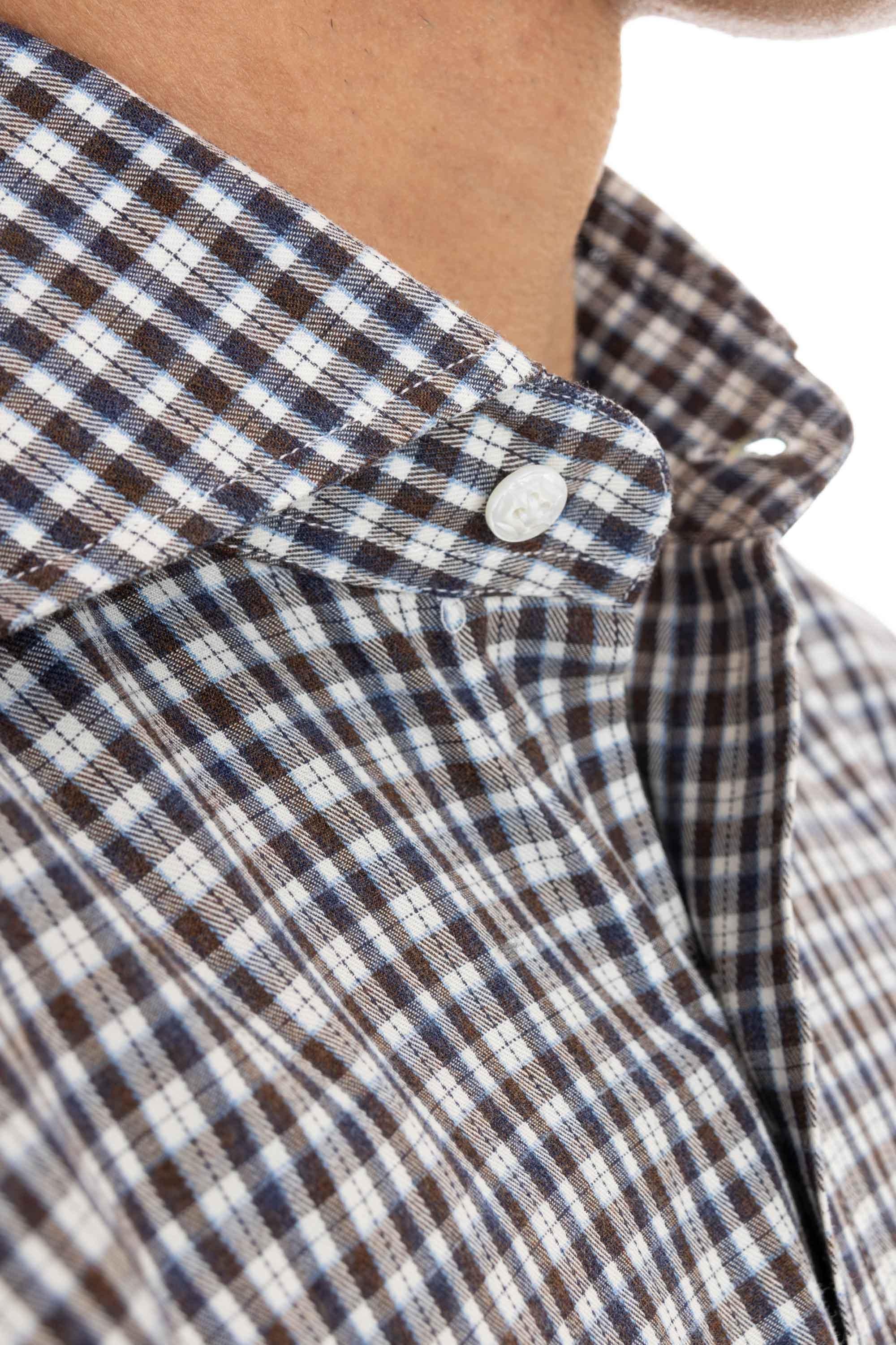 Camicia micro quadretto linea Dandylife LFU13P0144013.X 0001 Barba 
