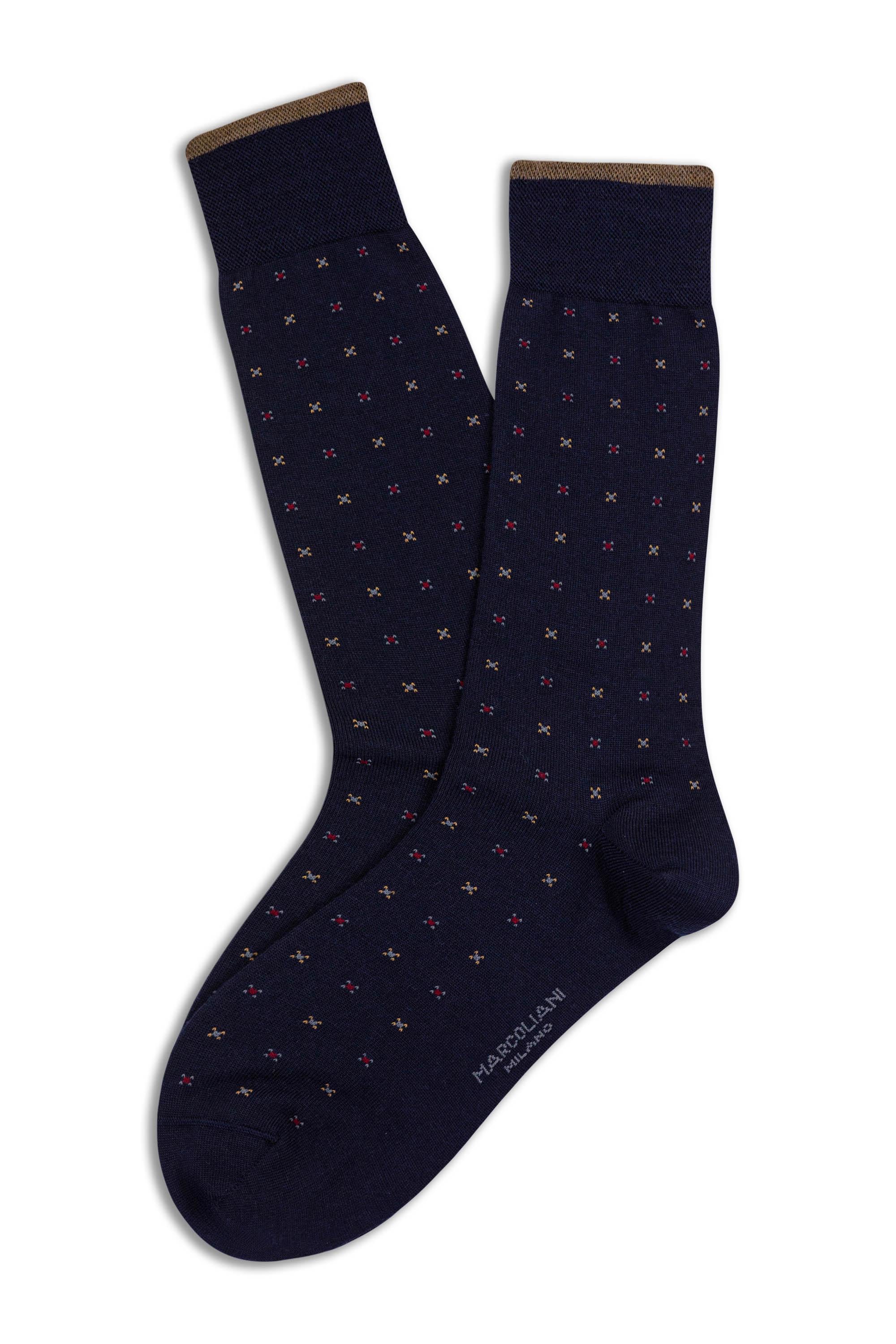 Marcoliani Calze in lana merino micro disegno lunghezza polpaccio MAR4504T 001 