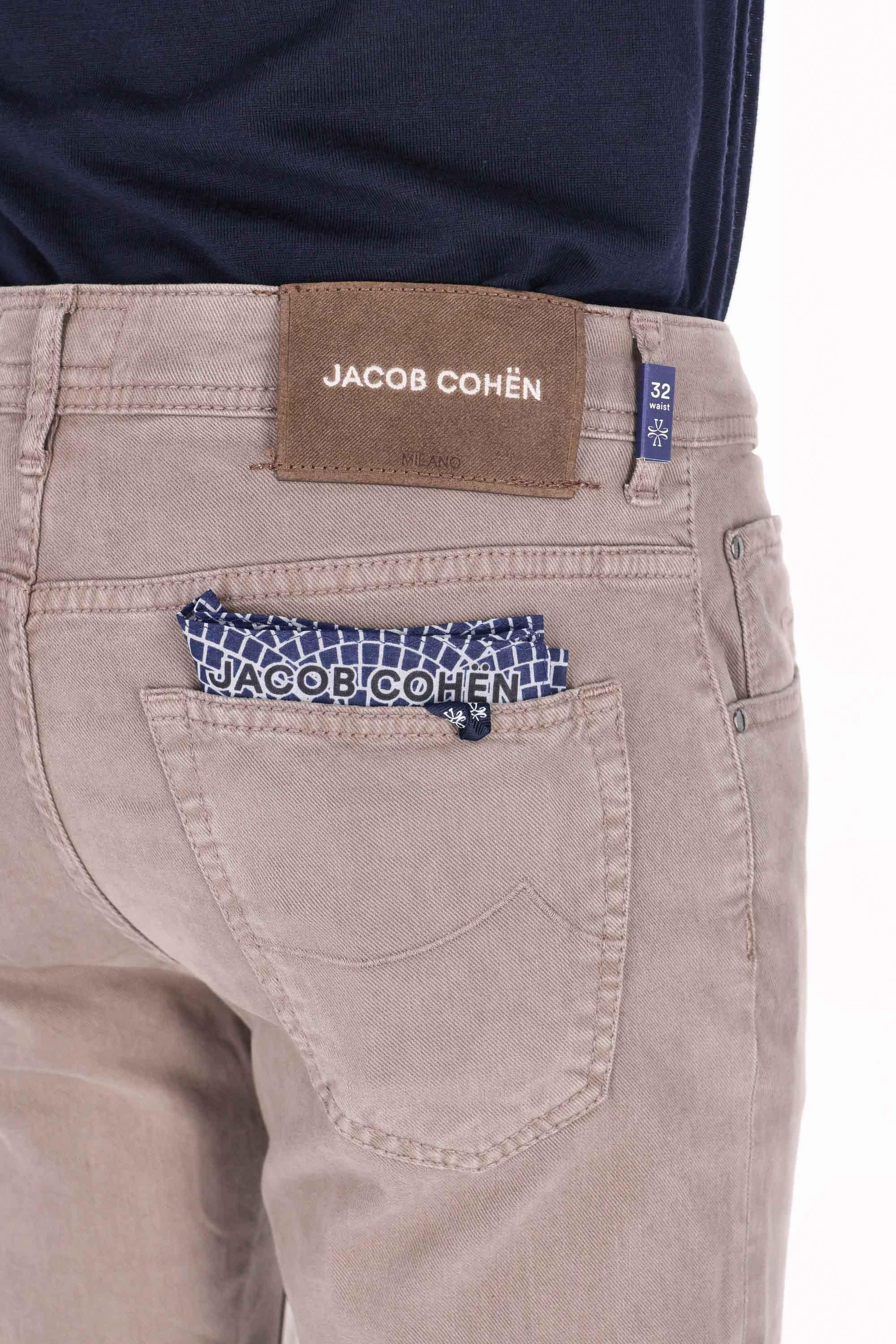 Jacob Cohen 5 tasche color in cotone mano pesca Scott fit JUM_QE015-036-S4216 B75 