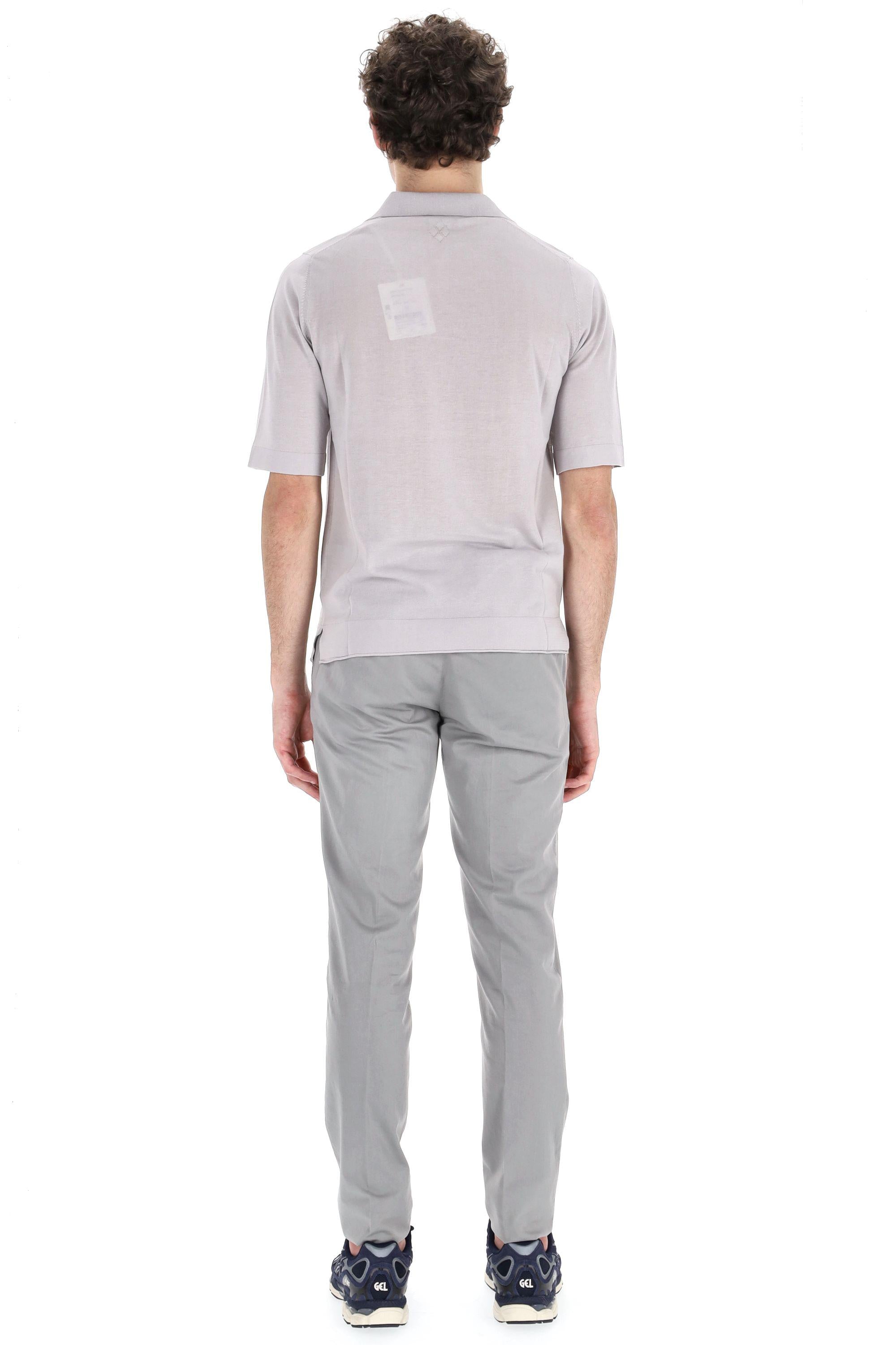 Ballantyne Polo open collar in fine cotone B2W104 18C23-4 15002 