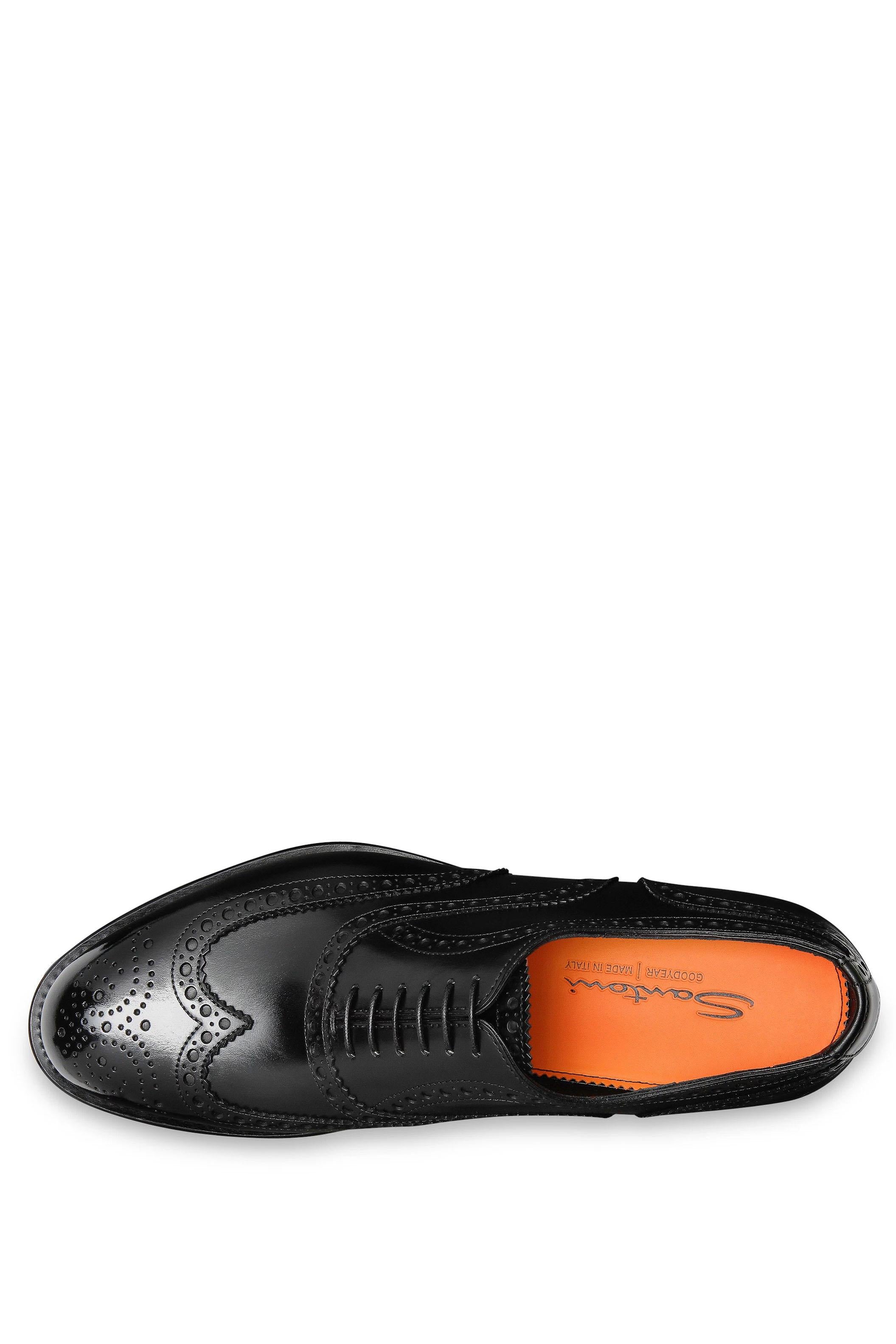 Santoni Scarpa oxford brogue Goodyear in pelle mod. Enrico MCCO17836PD5HOBR N01 