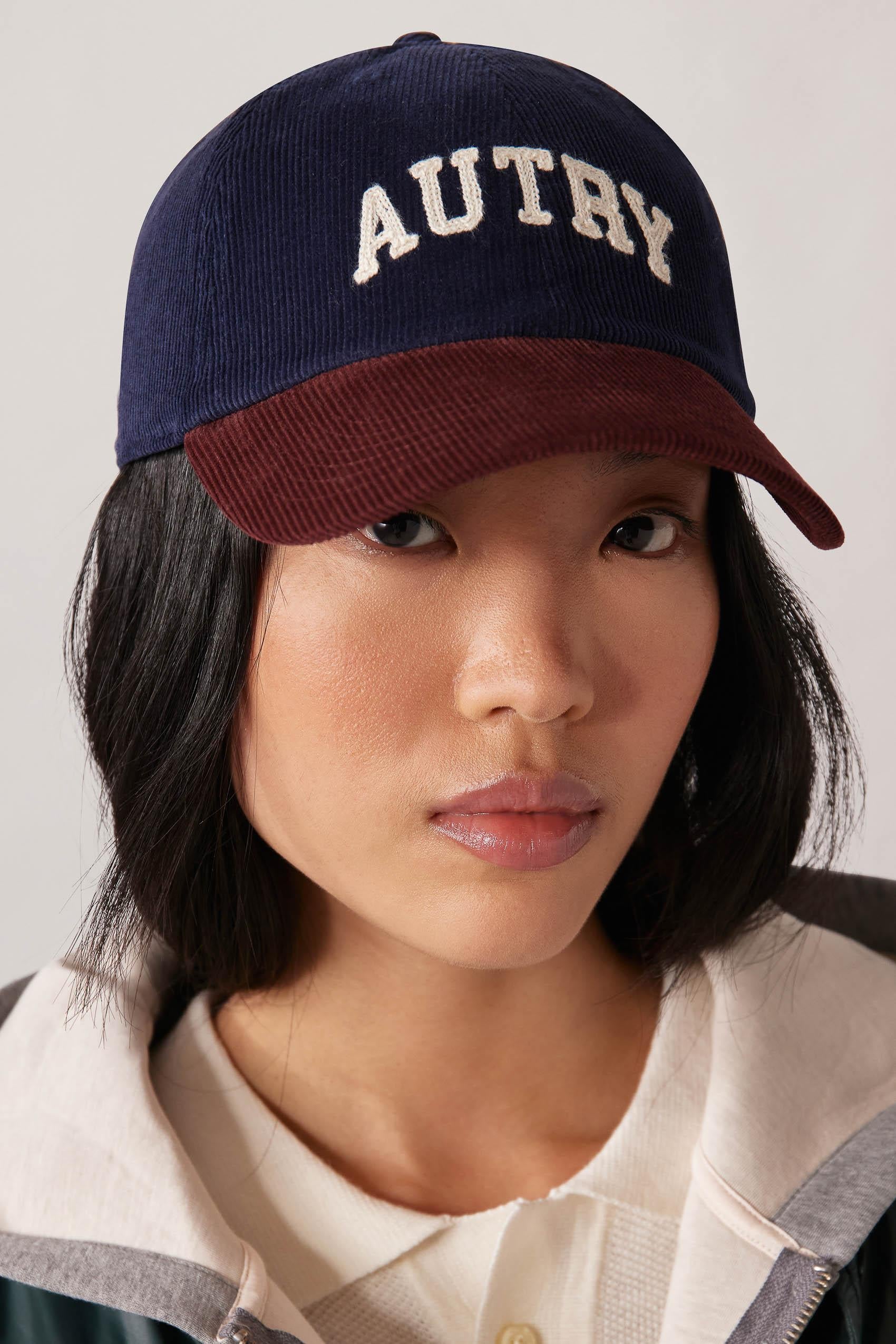 Autry Cappello baseball bicolor in velluto a coste ACPU Q9BV VORTEX 