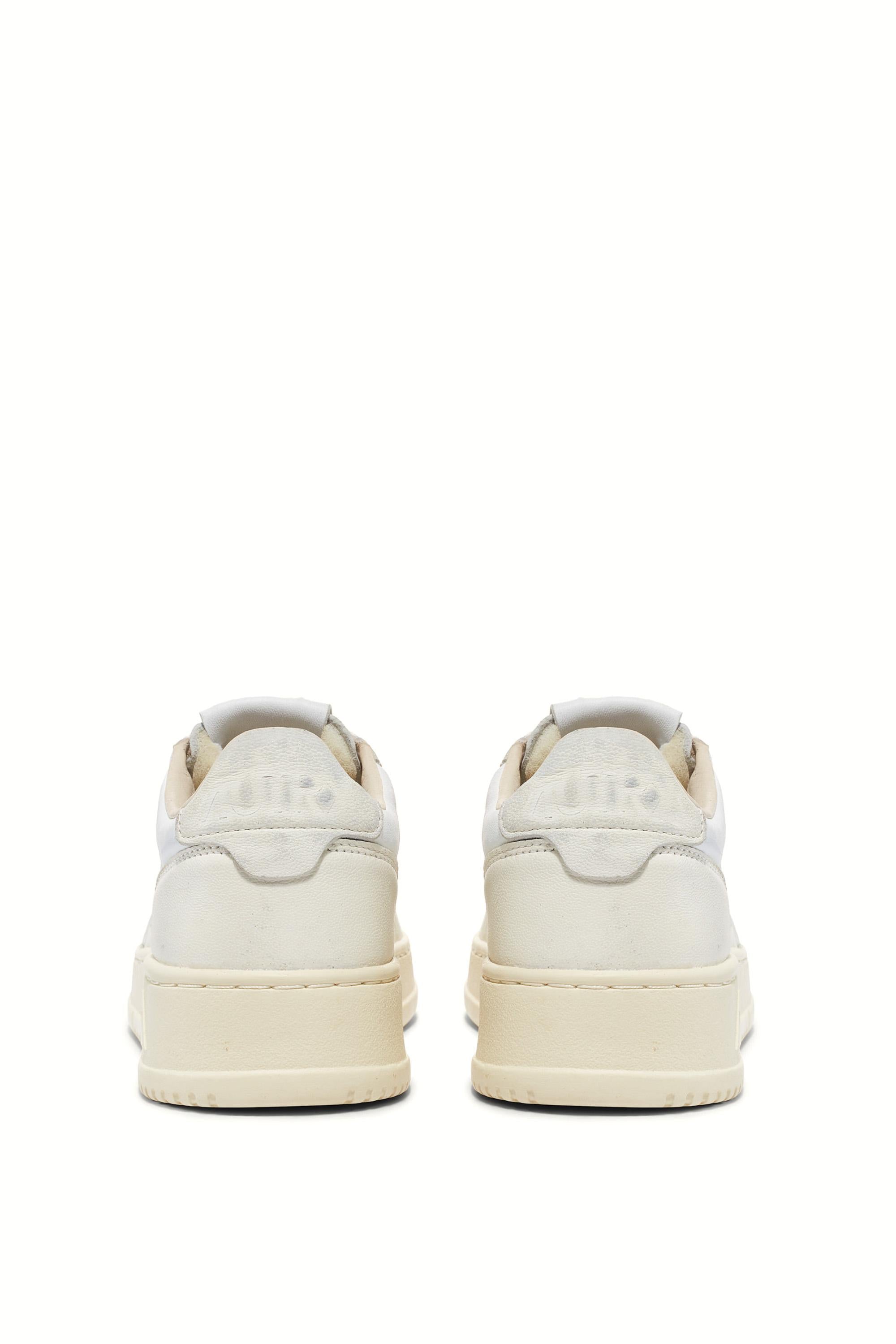 Sneaker donna Medalist bicolor soft in pelle di capra AULW GH01 WHT/WHT Autry 