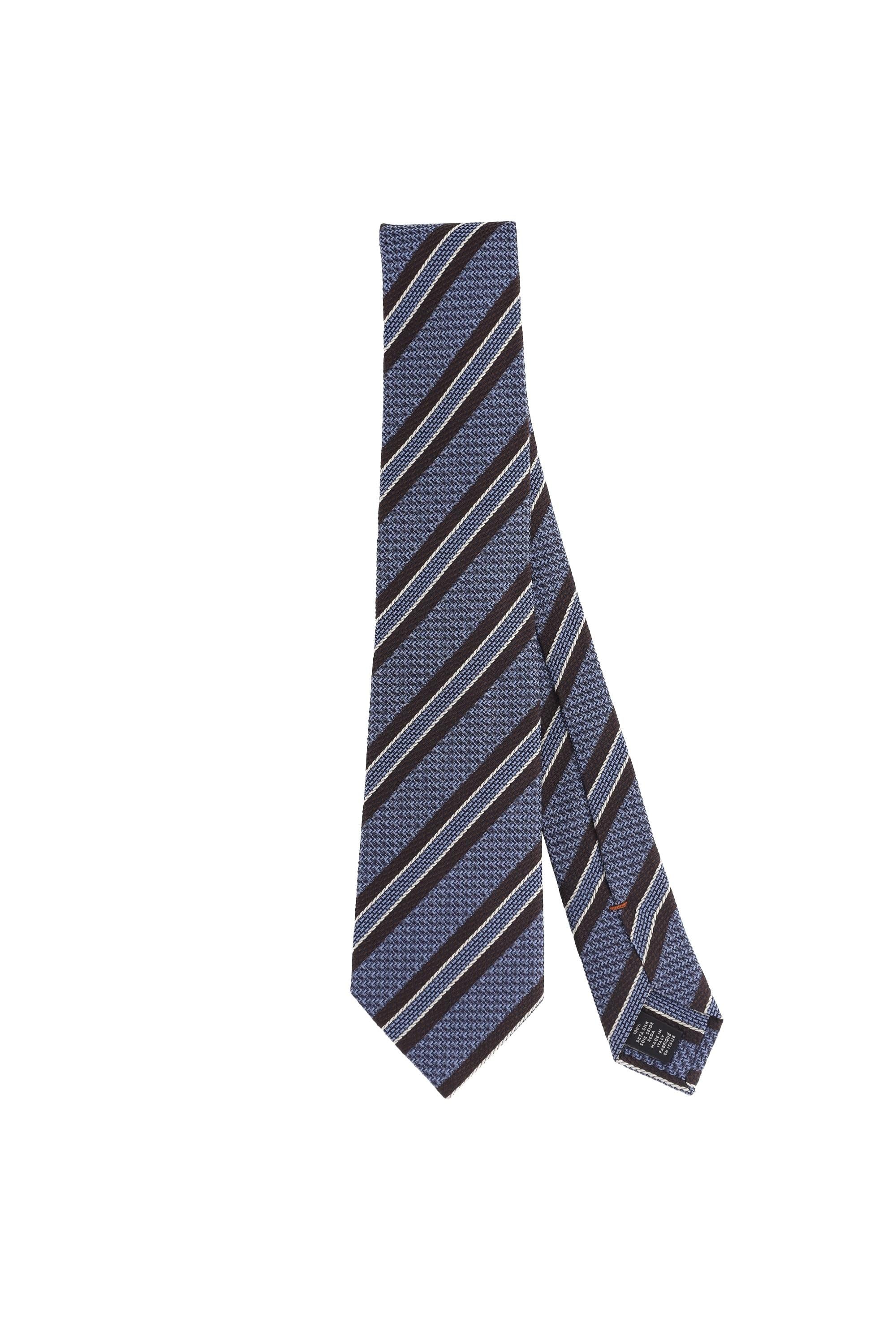 Cravatta regimental in seta RZ8C01TA8/2 BL3 Zegna 