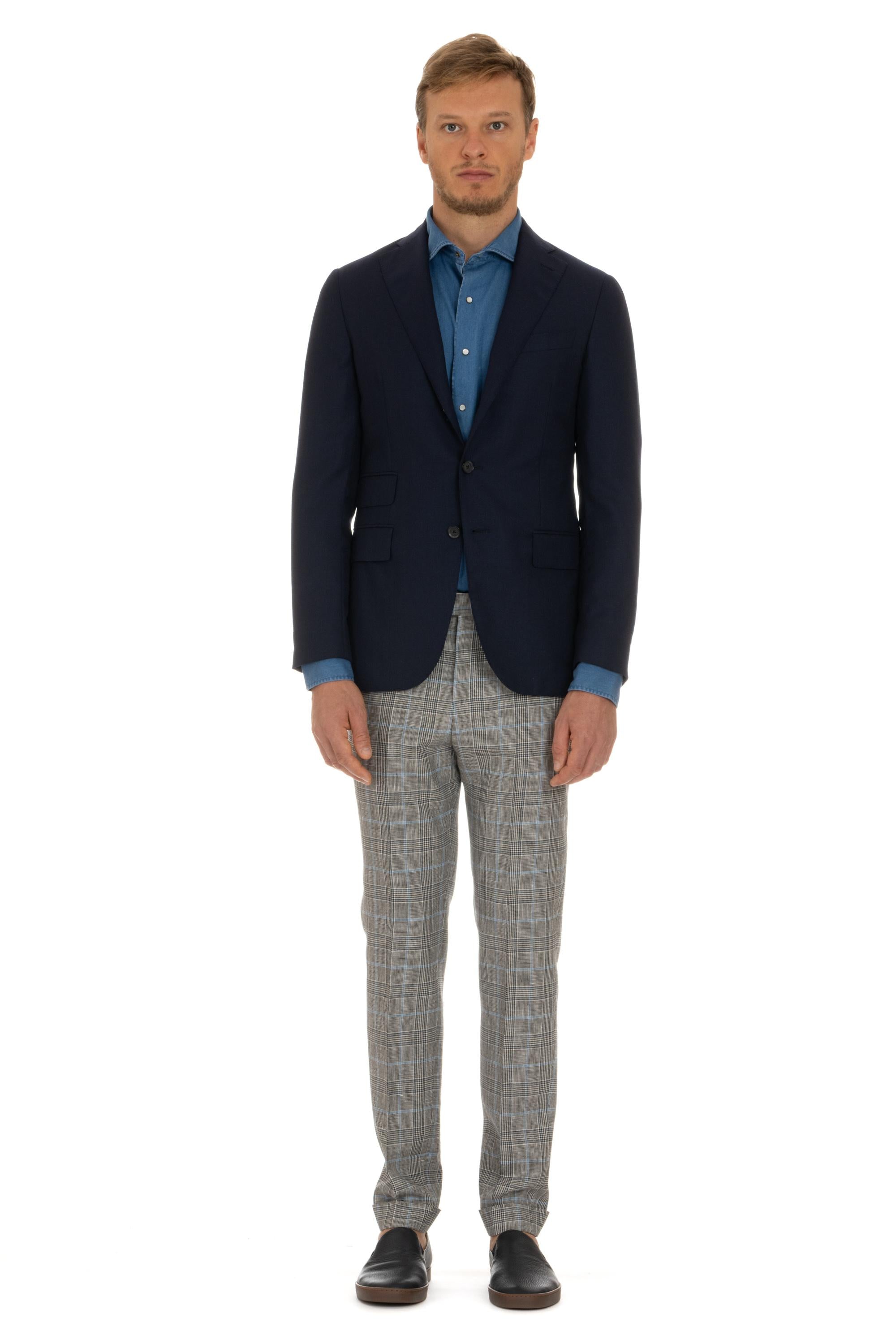 Giacca sartoriale in hopsack di lana mod. LQ Parma LQ1GM211F 290227 0120 Caruso 