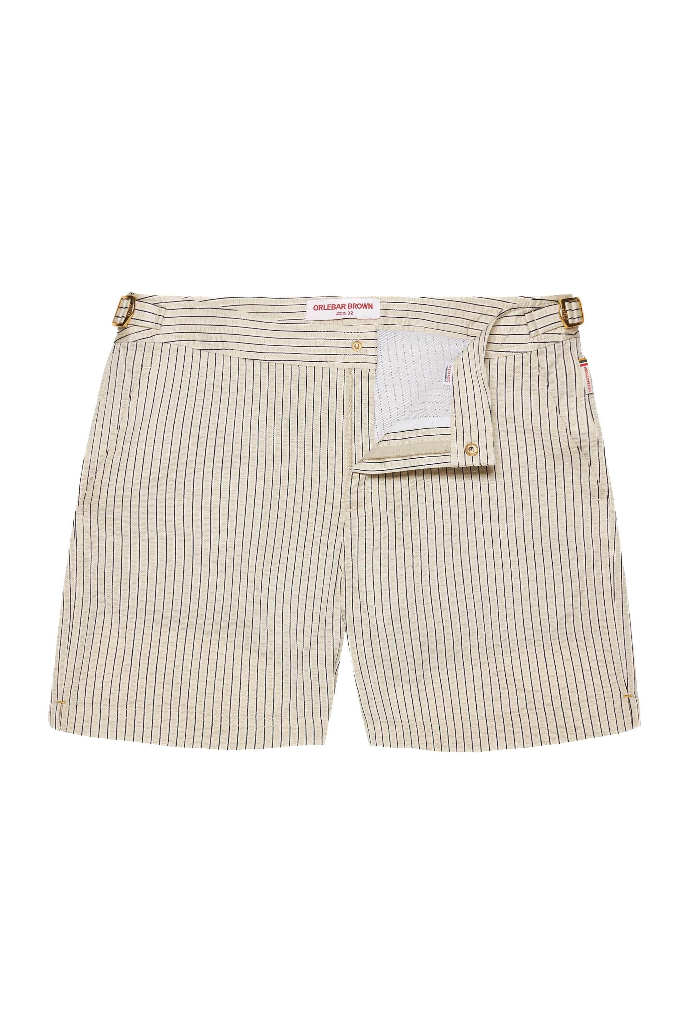 Orlebar Brown Costume da bagno bulldog classic stripe 281071 LATTE/NIGHT IRIS STRIPE 