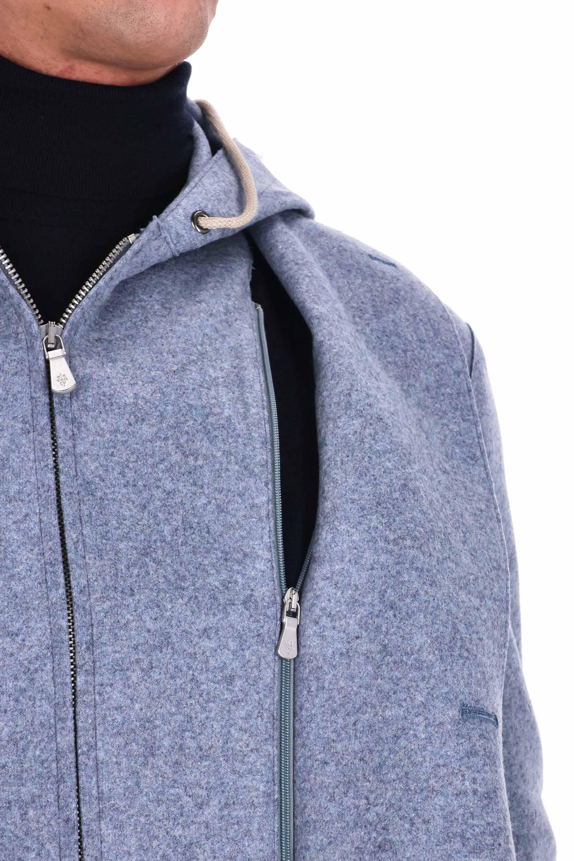 Eleventy Giacca in jersey di lana con pettorina staccabile L70GIAF02 JAC24018 08N 