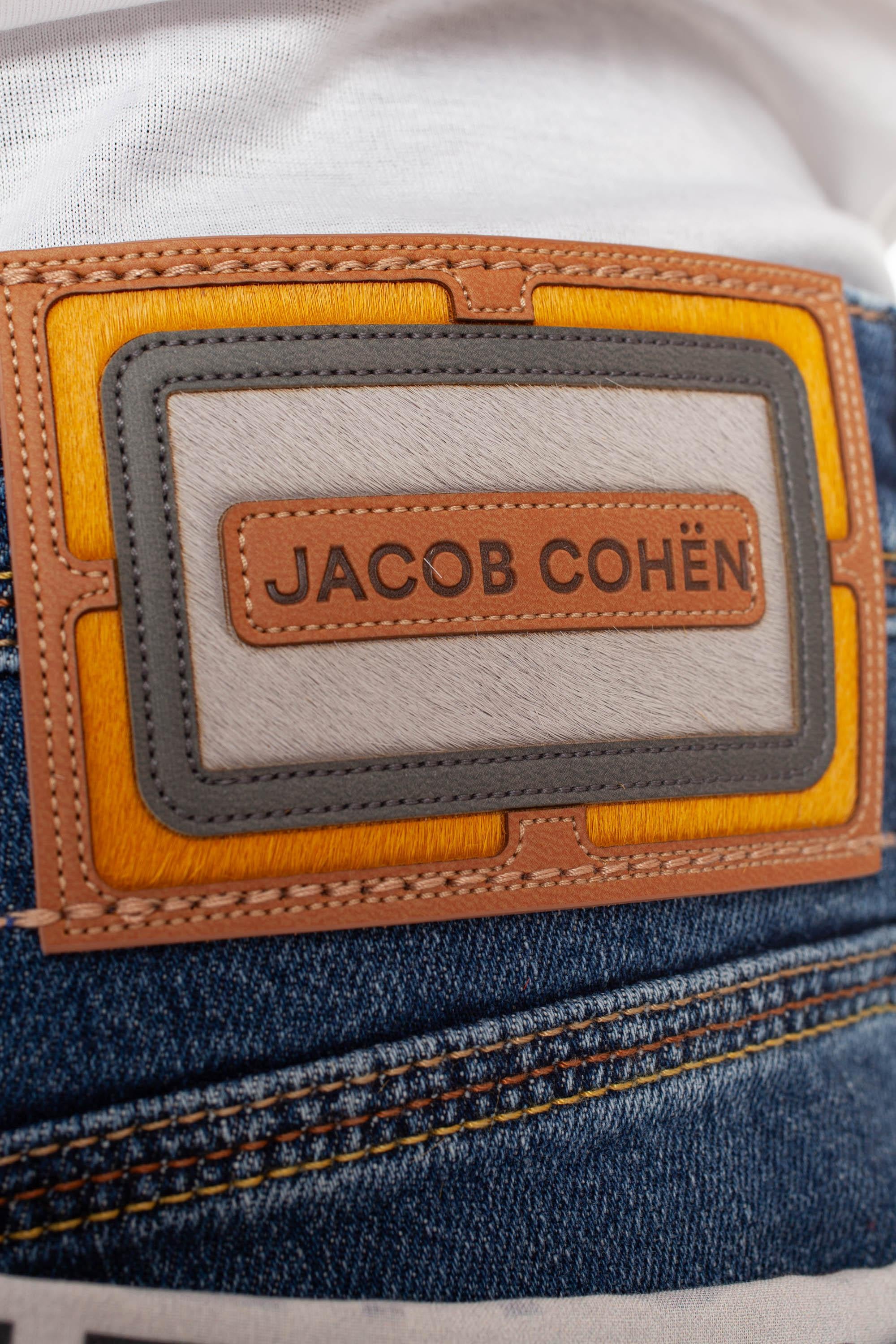 Jacob Cohen Jeans etichetta geometrica multicolor Scott fit M15 39 S3736 SCOTT 729D 