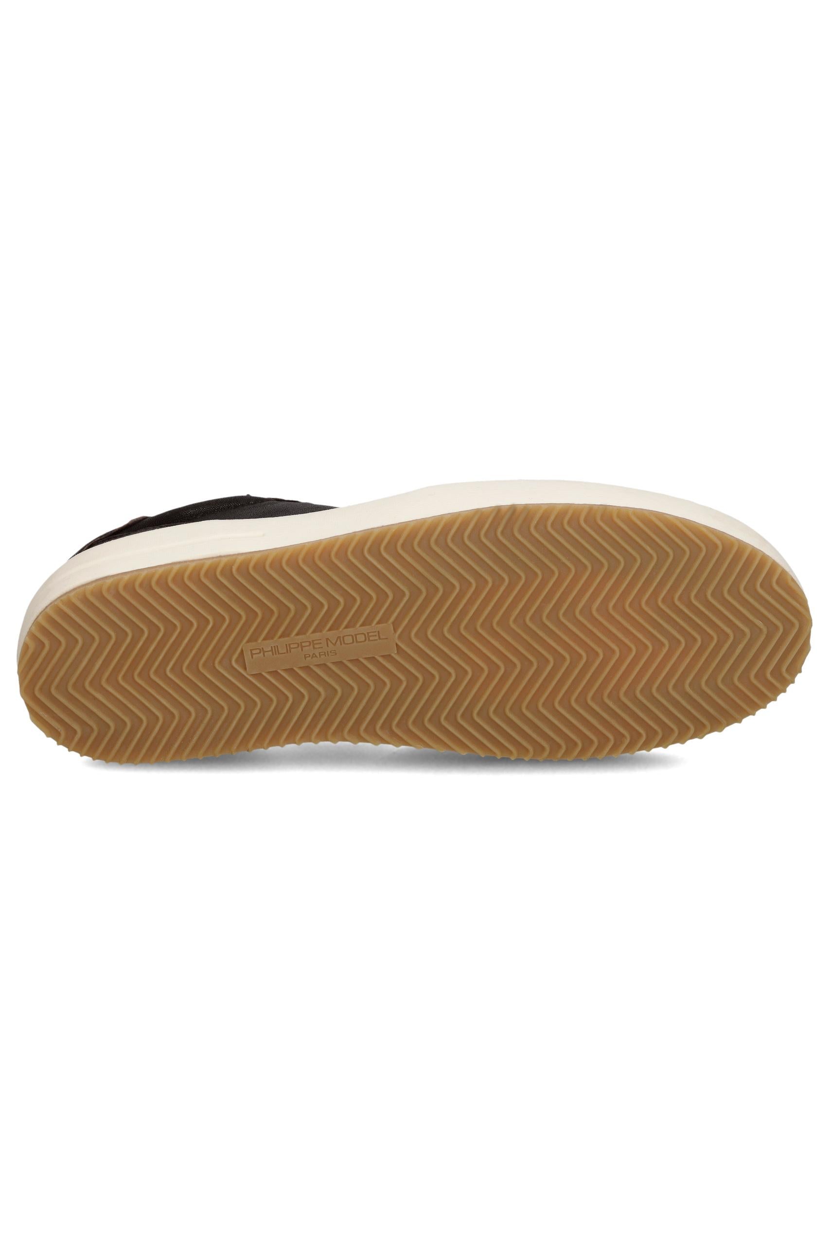 Sneaker in pelle marrone modello Nice VNLU NICE/5 WW01 Philippe Model 