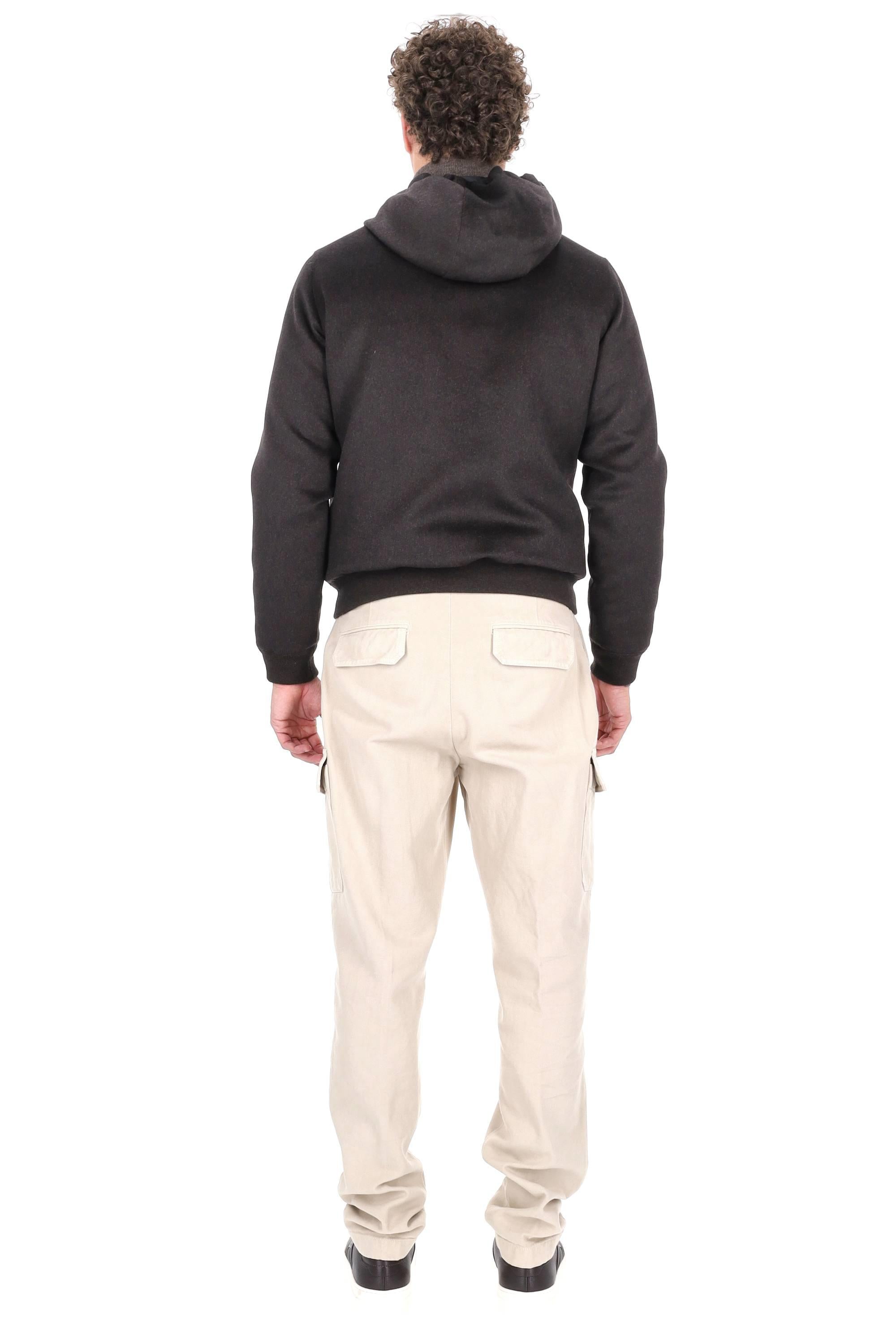 Moorer Giubbotto bomber in baby cashmere imbottito in piuma BRIGNO-BAB U0202 