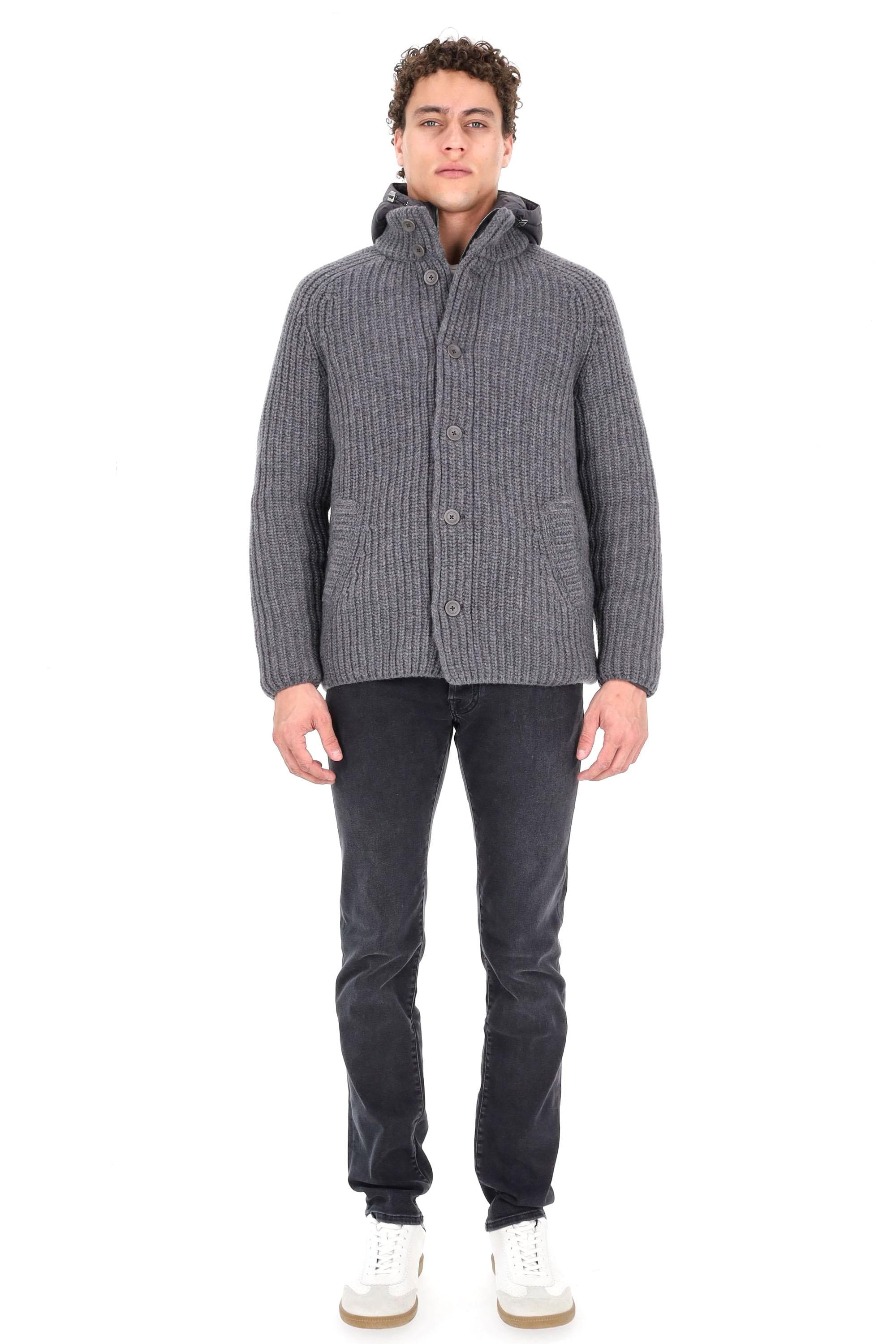 Herno Giubbotto in lana vergine punto pannocchia MC000150U-70016 9460 