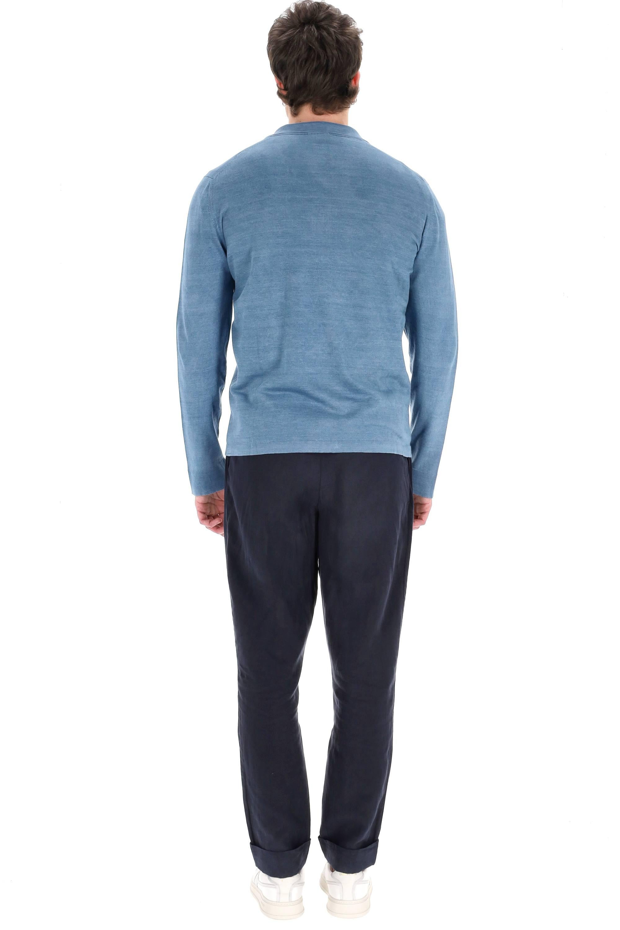 Drumohr Camicia manica lunga in denim effetto brinato D0C111DB 001 