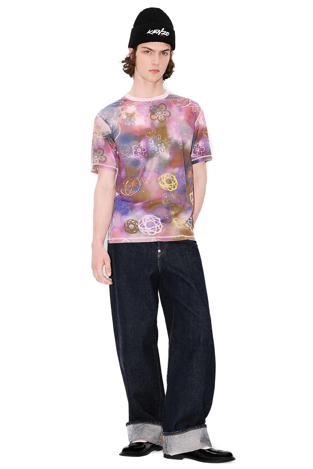 Kenzo T-shirt stampata reversibile x Futura 2000 FF65TS2584SG 30 