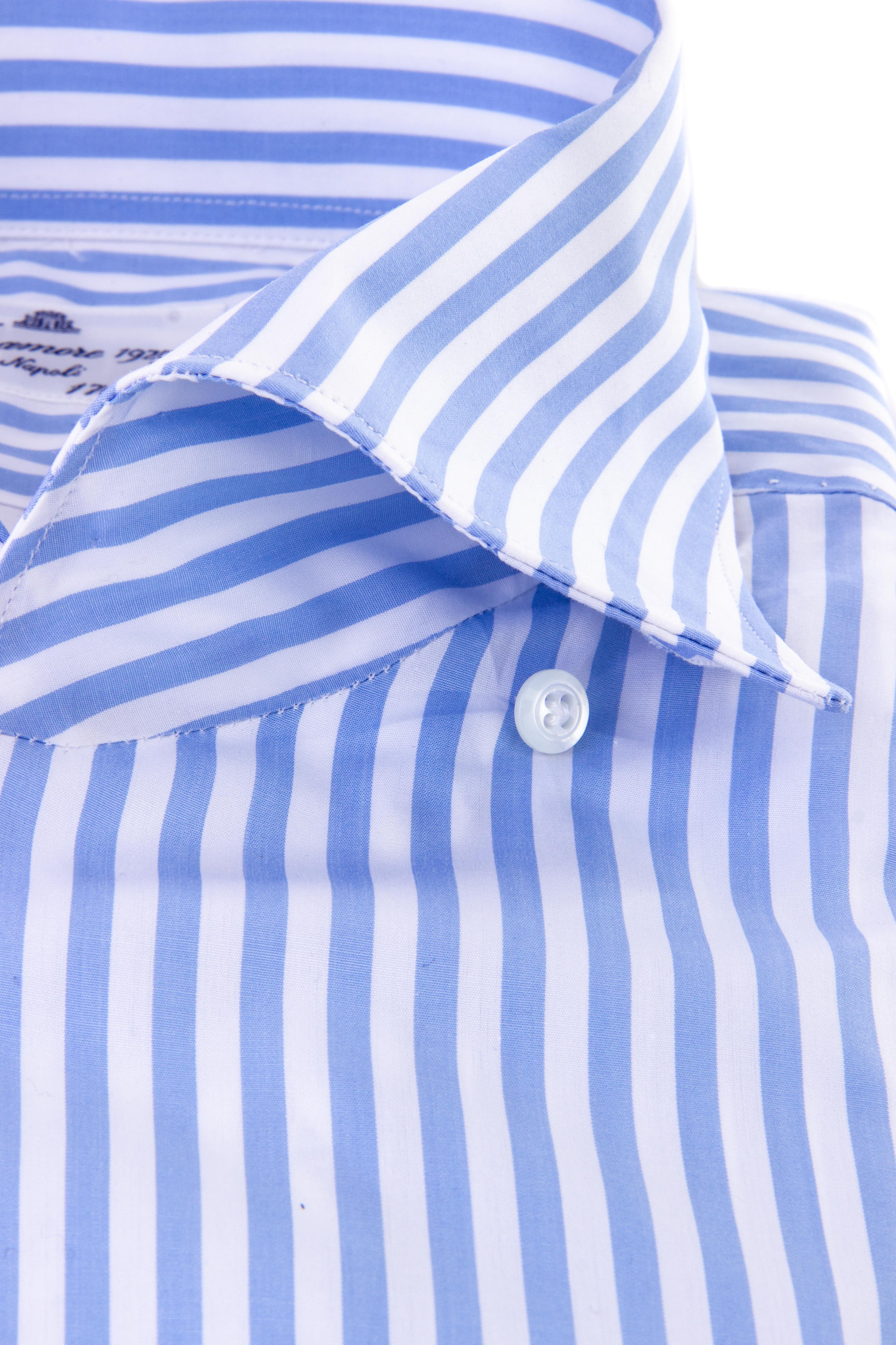 Finamore Camicia sartoriale bacchettata in cotone-lino collo ustica ML71-UT-460074-C0472D 02 