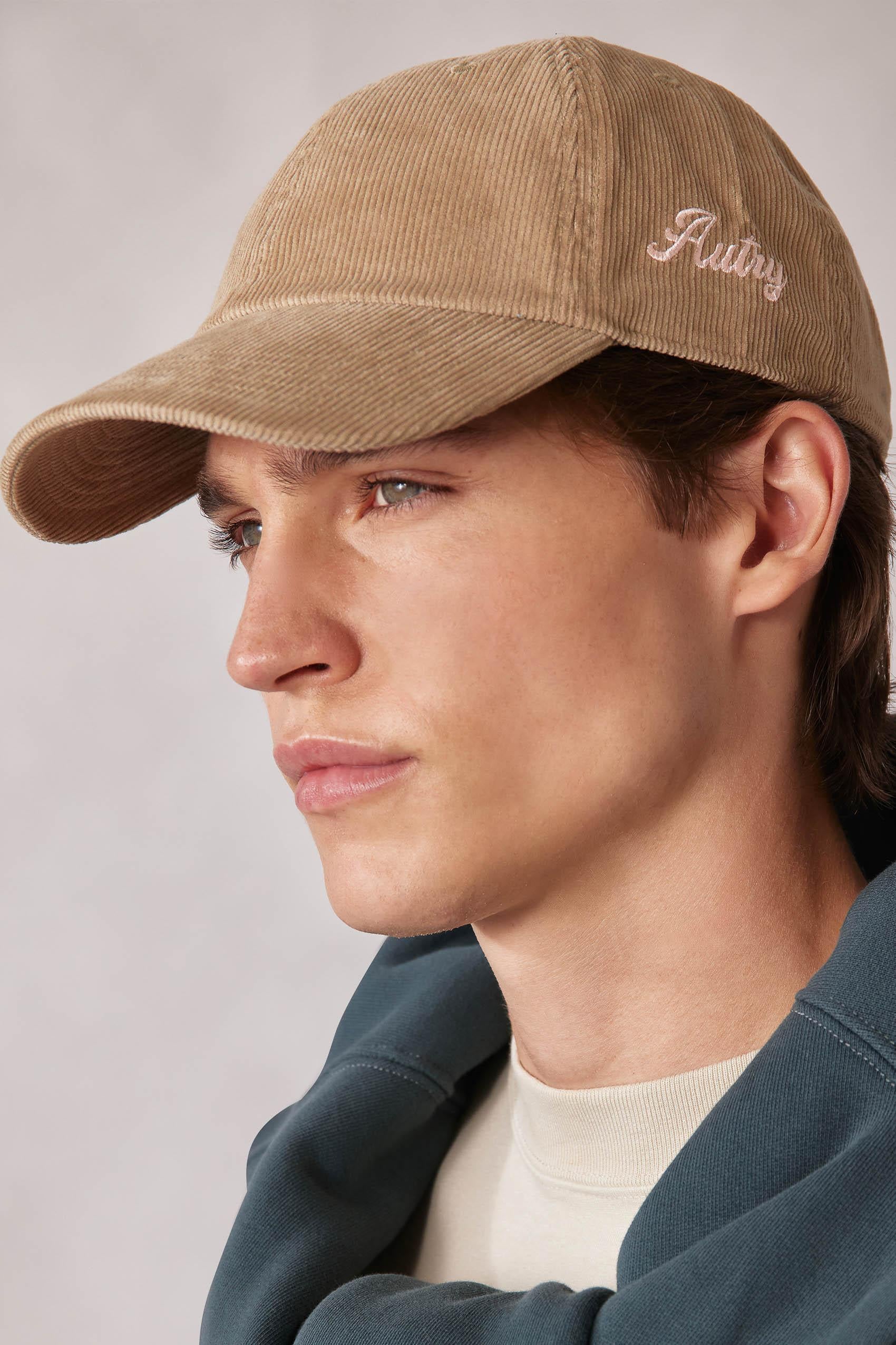 Autry Cappello baseball bicolor in velluto a coste ACPU R9BY LIGHT BROWN 
