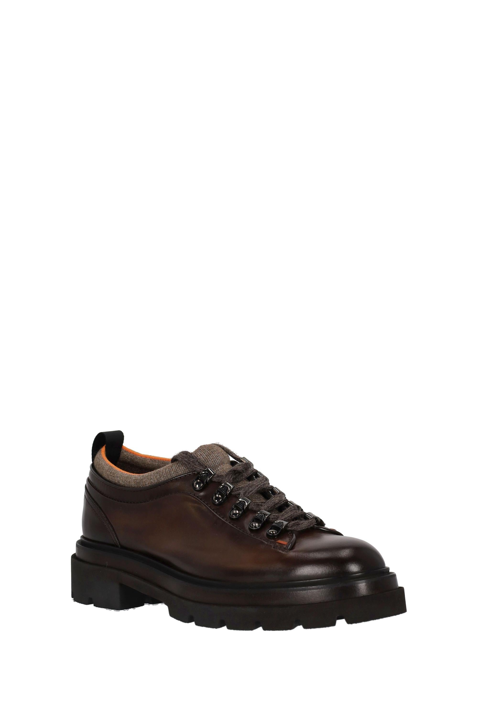 Santoni Rocciatore basso in pelle modello Alpine MGMI18879JK4MNTG T50 