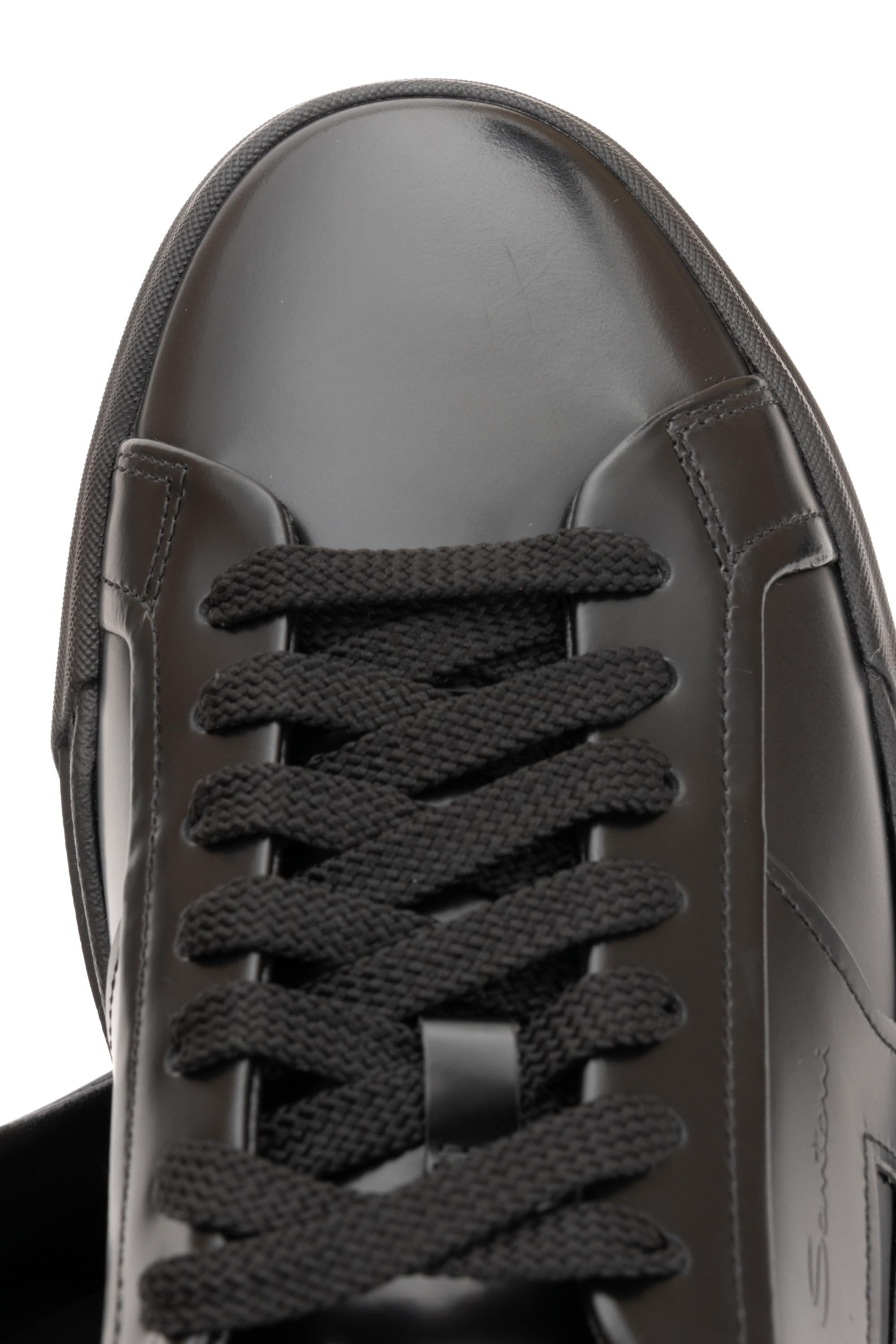 Santoni Sneaker Double Buckle in pelle di vitello spazzolato MBGT21779NEORPHB N01 