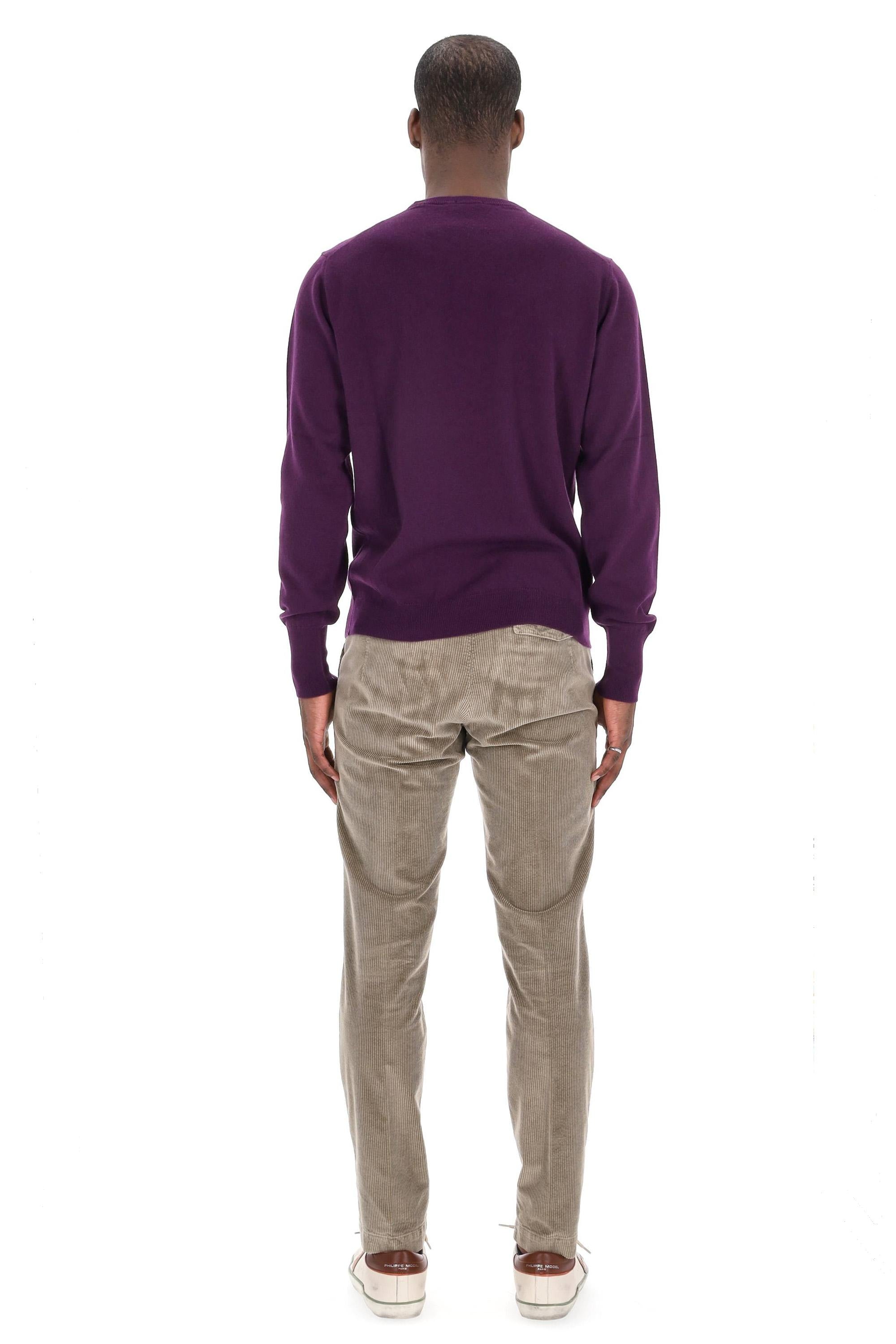 Drumohr Maglia girocollo in puro cashmere tinta unita D1K103L/2 870 