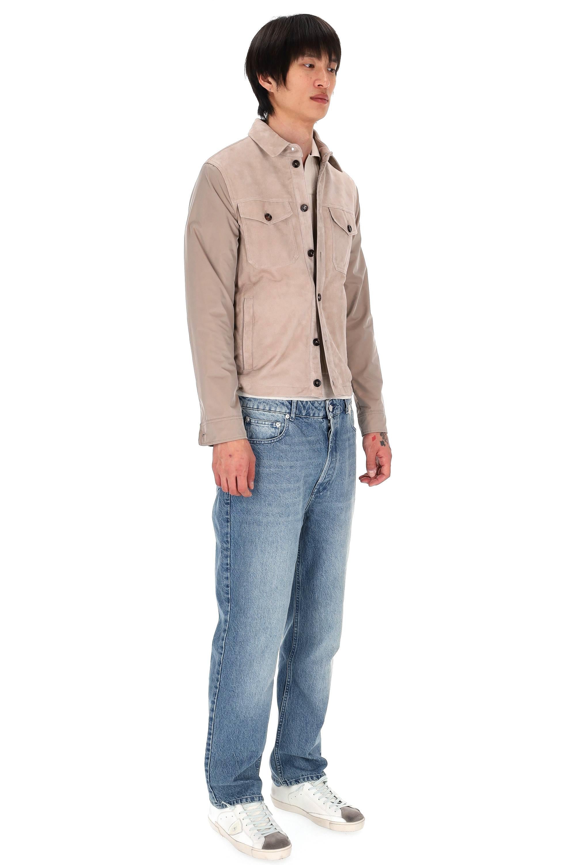 Moorer Giubbino con bottoni in camoscio e nylon mod. Furini-Kmu FURINI-KMU MANDORLA 