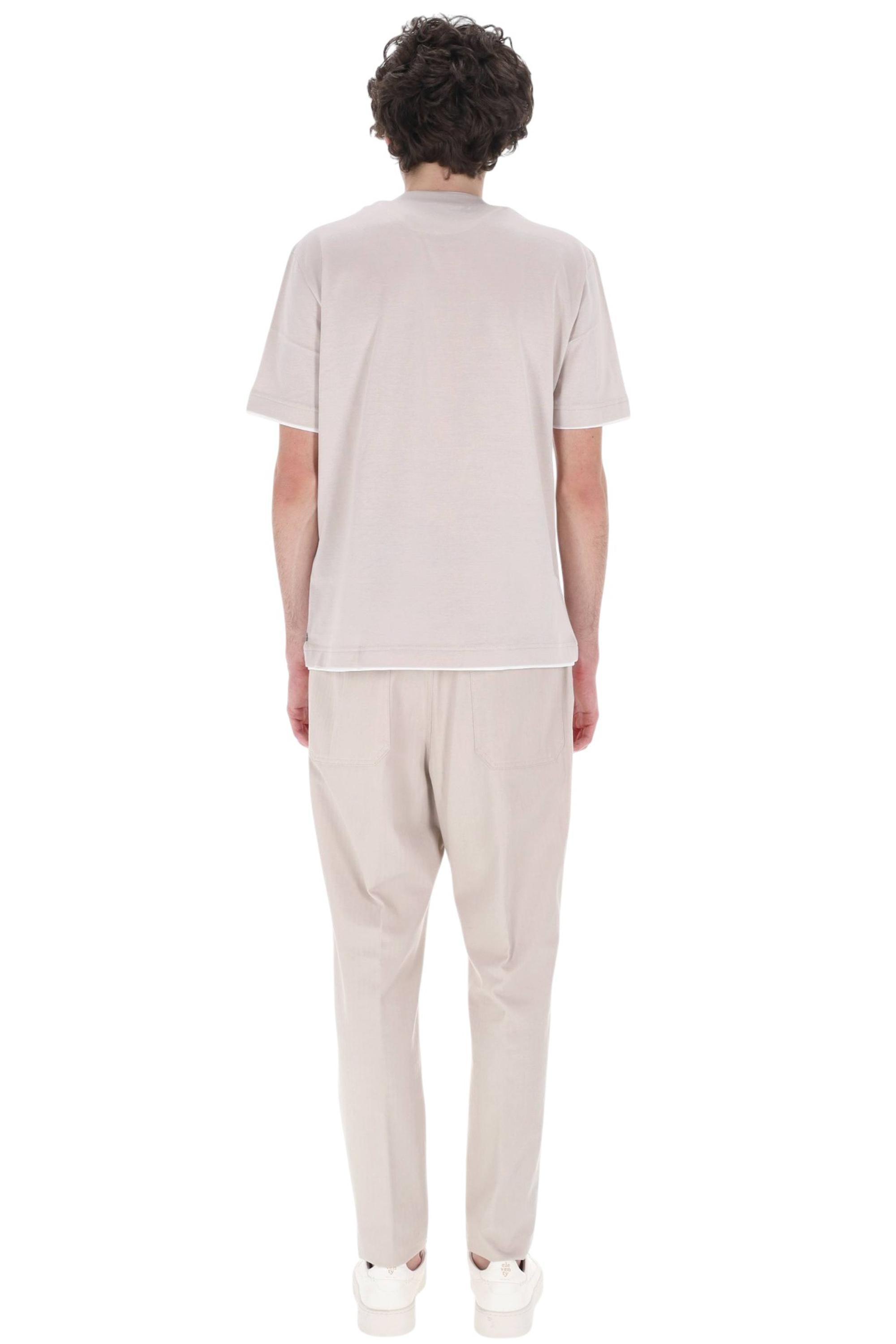 Eleventy T-shirt in cotone con doppi profili M75TSHM04 TES0M237 03-01 