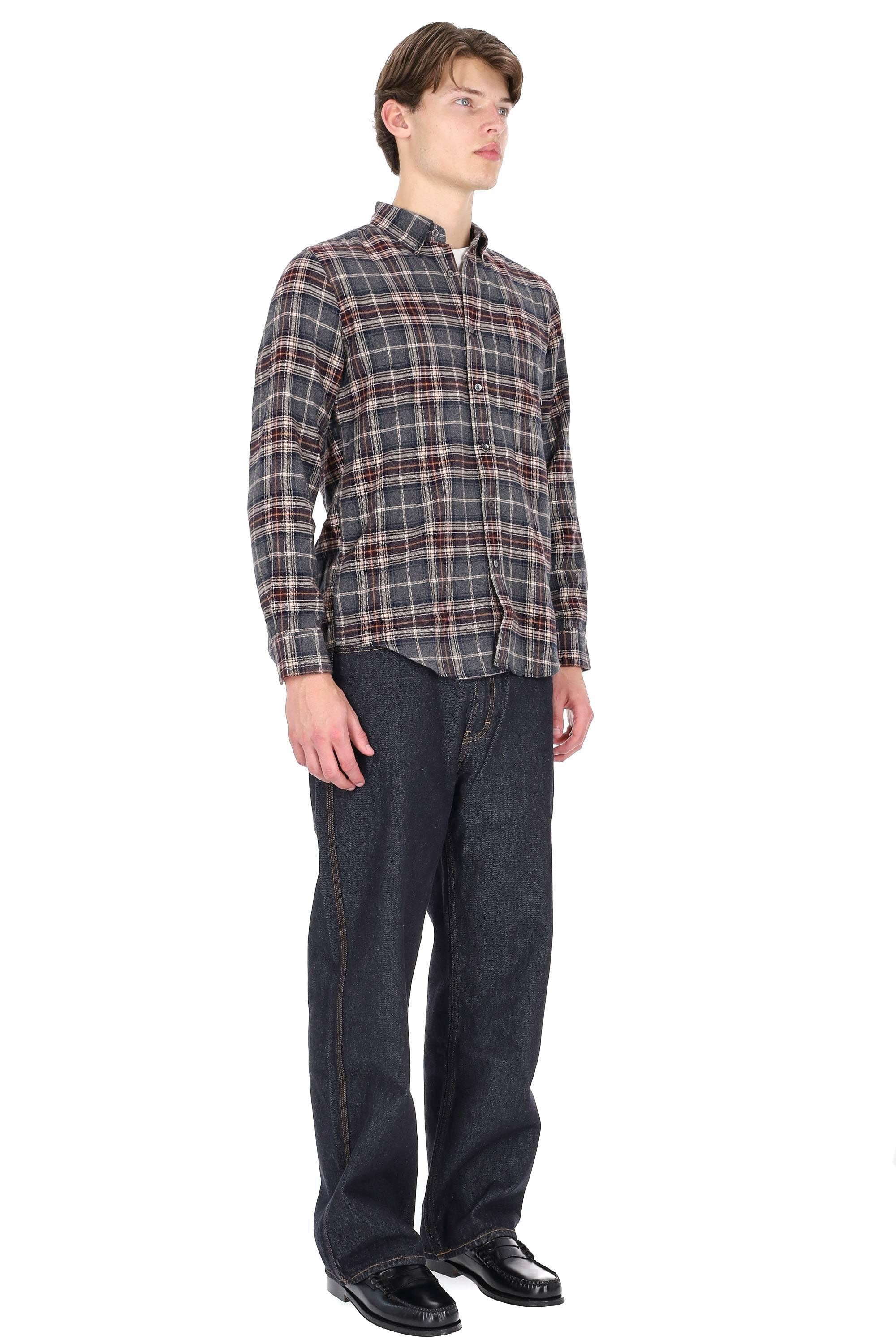 Portuguese Flannel Camicia in flanella di cotone modello Augusta 006 MLTCLR 