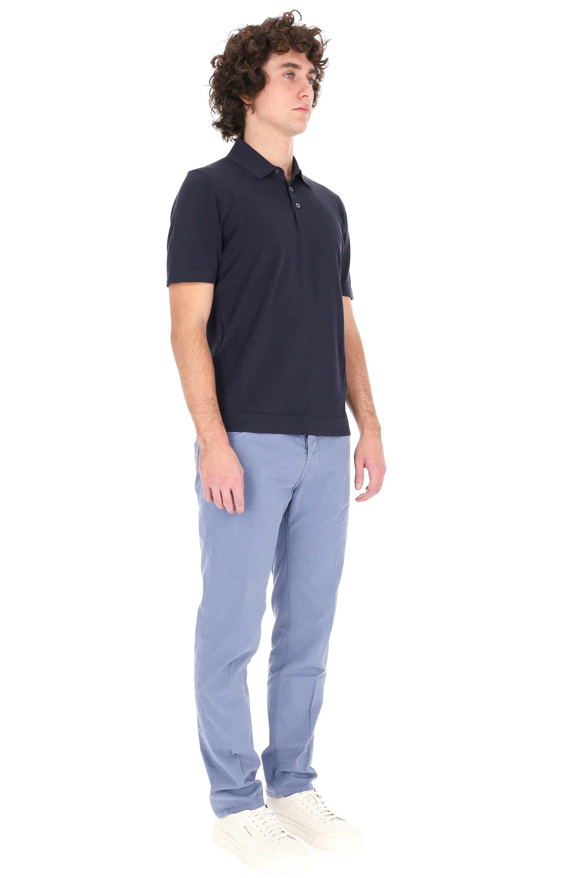 Drumohr Polo in fine cotone ice cotton frosted D0GF202NL-4 795 