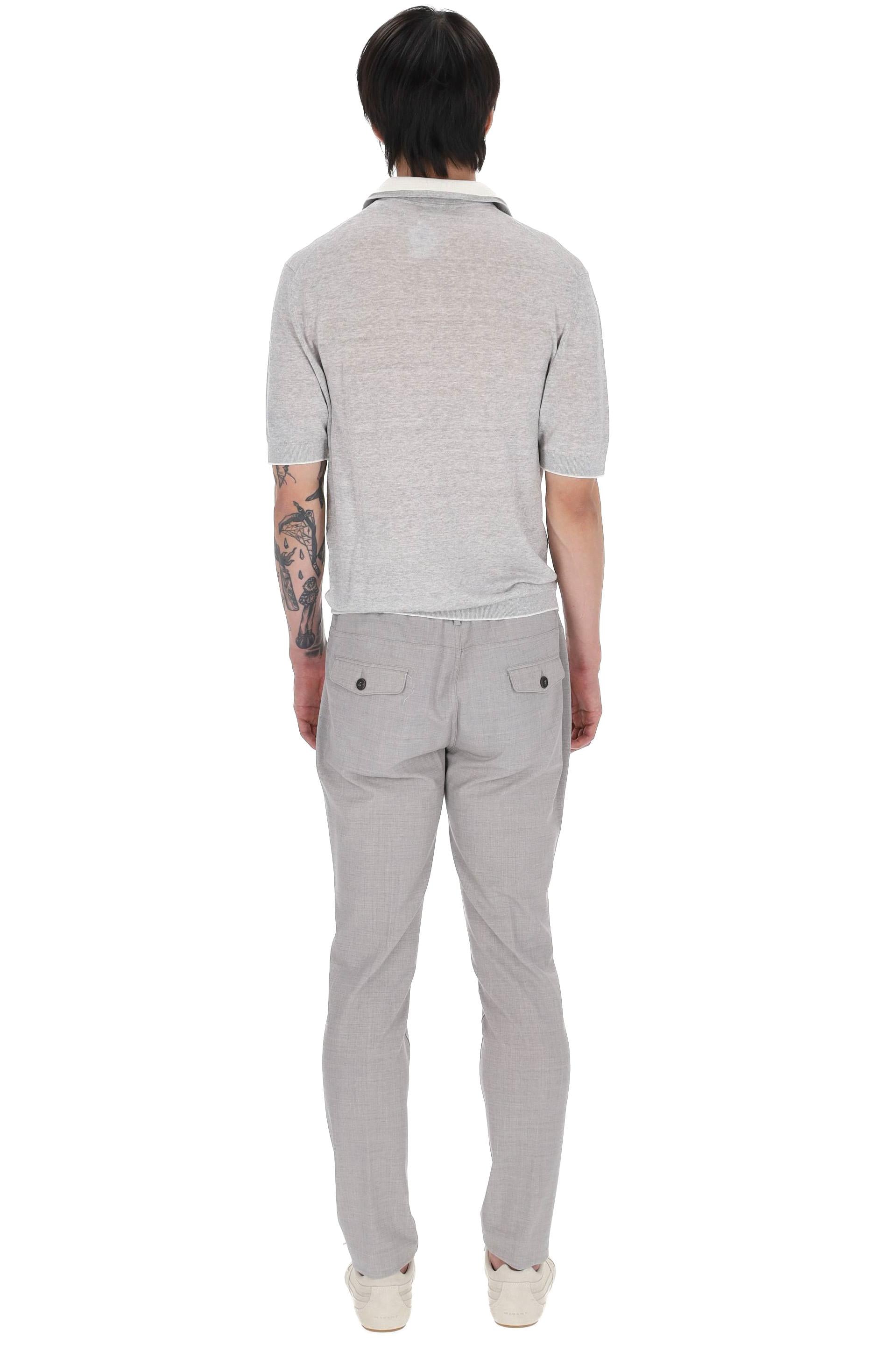 Eleventy Polo con doppio colletto in lino-cotone-cashmere M76POLM01 MAG0M059/2 13-01 