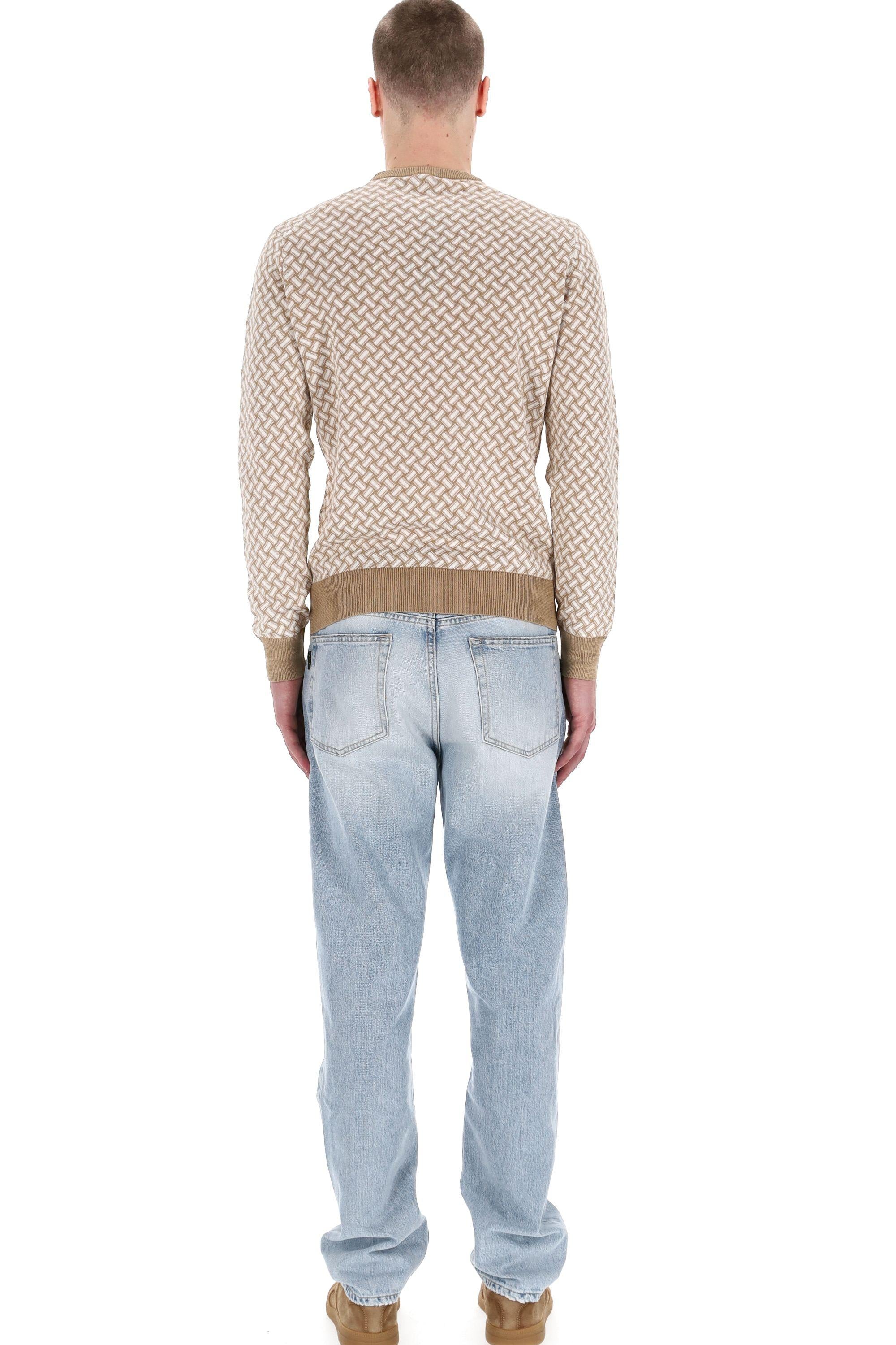 Drumohr Maglia girocollo biscottino in cotone-lino D9LZ113N-7 B39 
