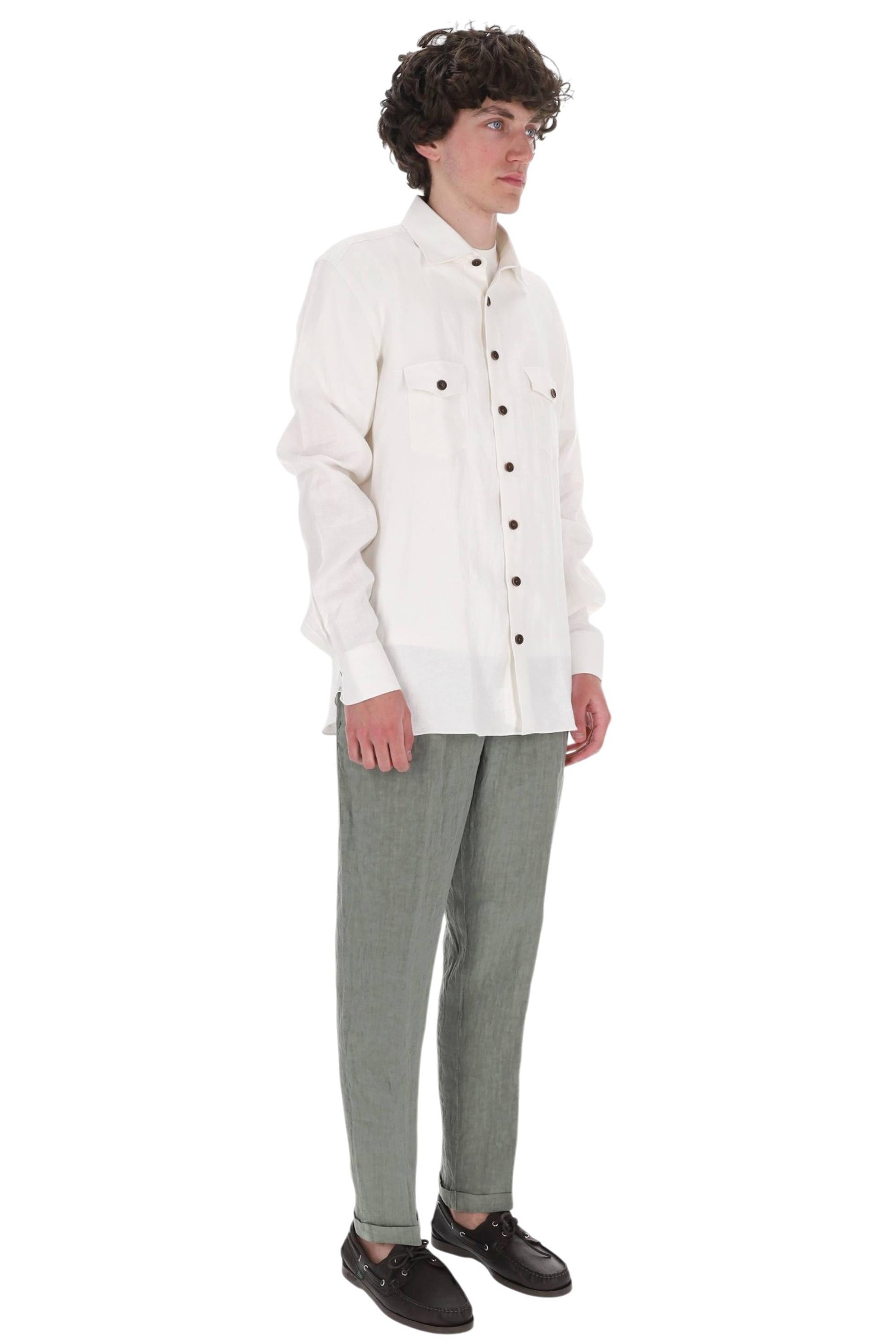 Borriello Overshirt in lino modello Nigel 22056 1 