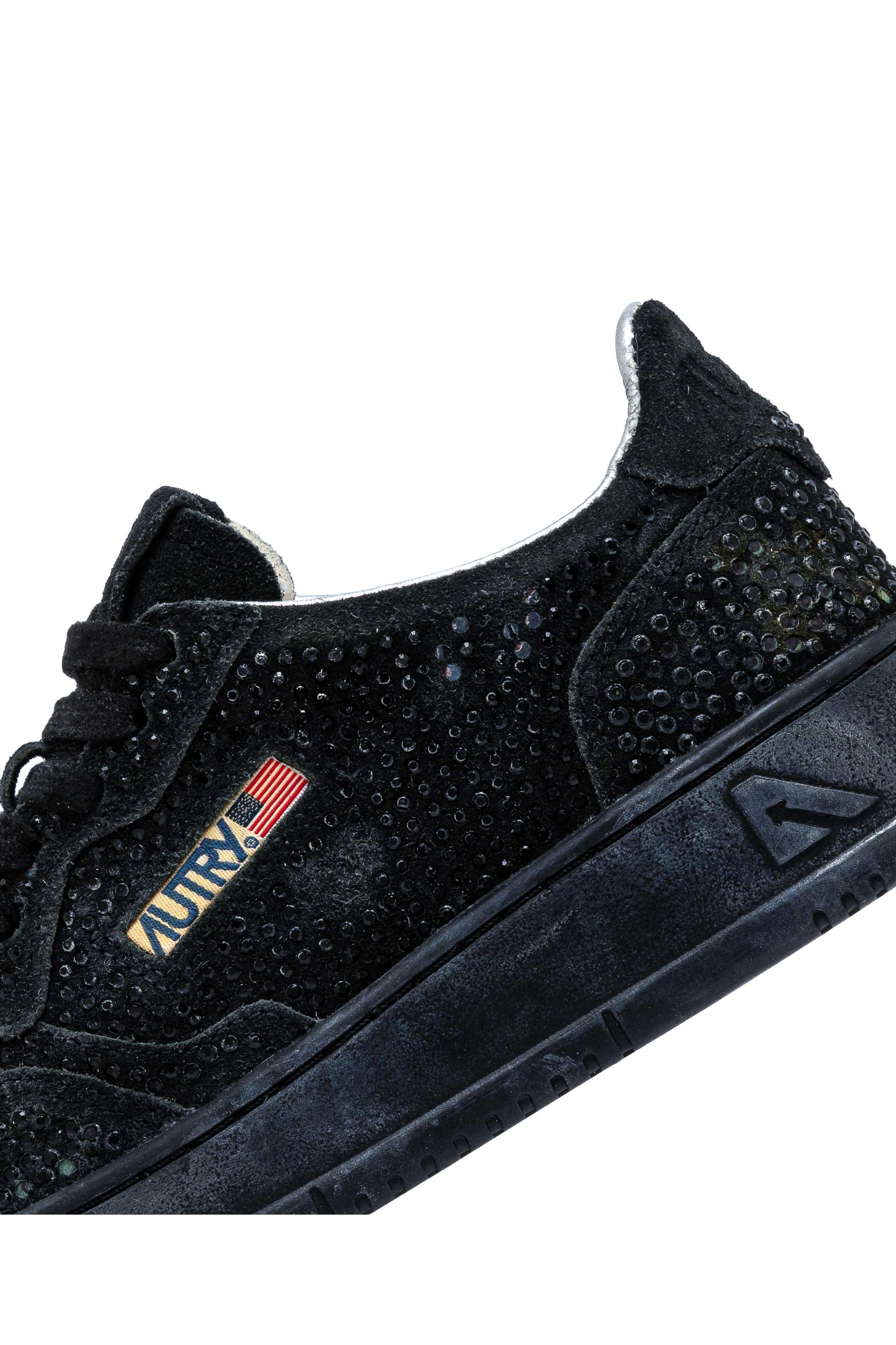 Autry Sneakers donna Medalist 'Crystal' in micro strass AULW NA02 BLACK 