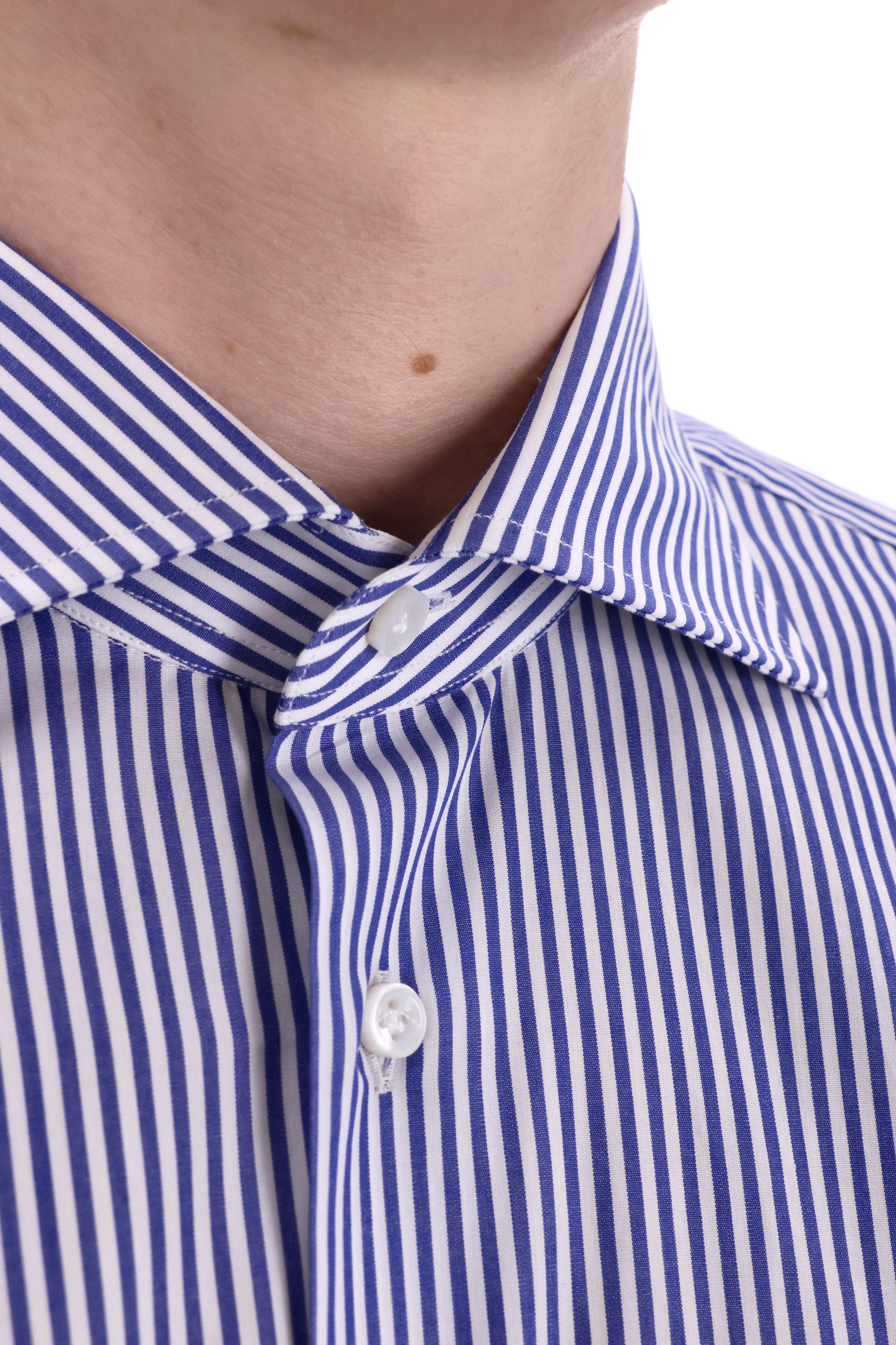 Camicia sartoriale bacchettata in cotone 19021 2 Borriello 