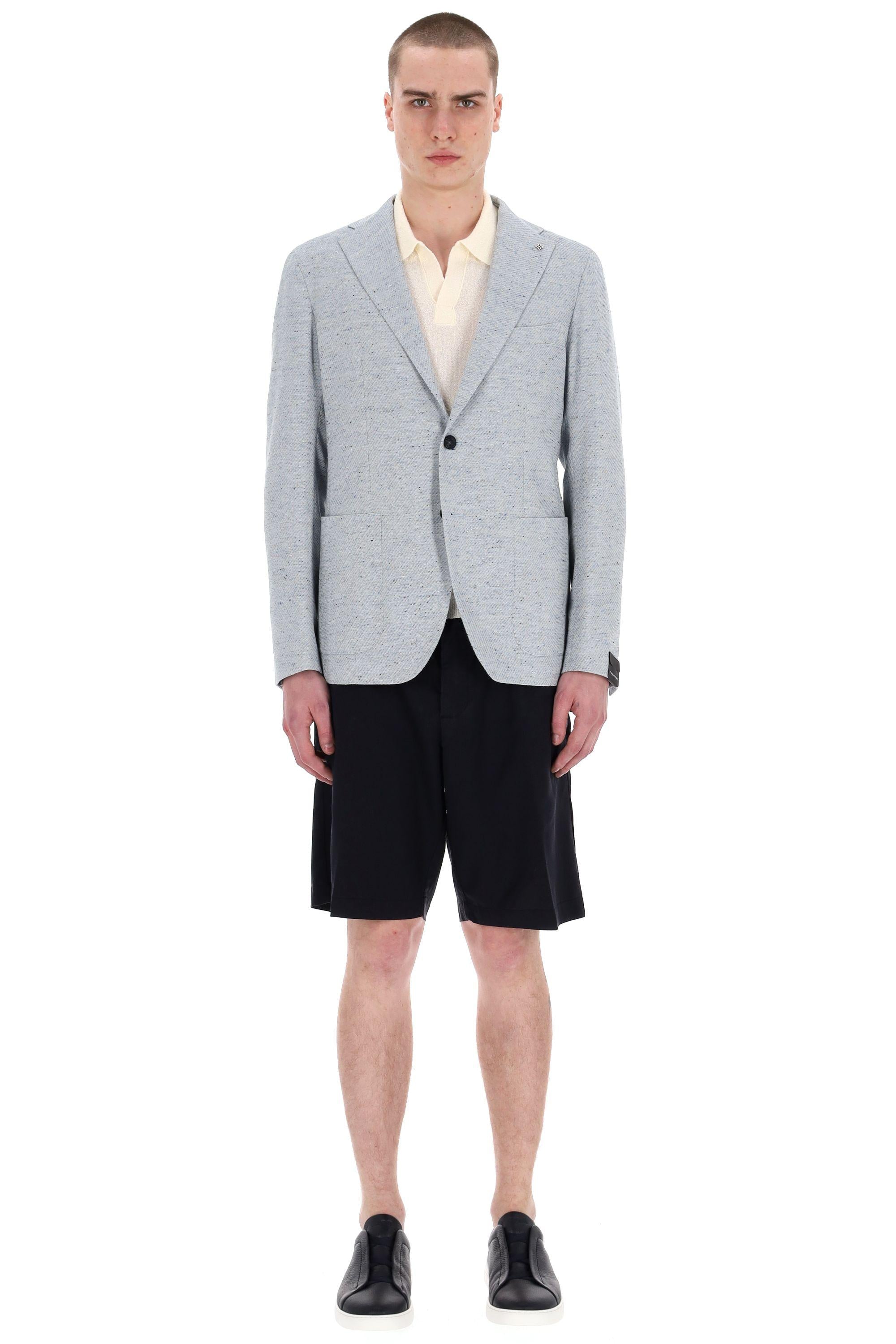 Giacca sale-pepe in cotone-seta-lana linea Montecarlo 1SMC22K-610070-25E141 1140 Tagliatore 