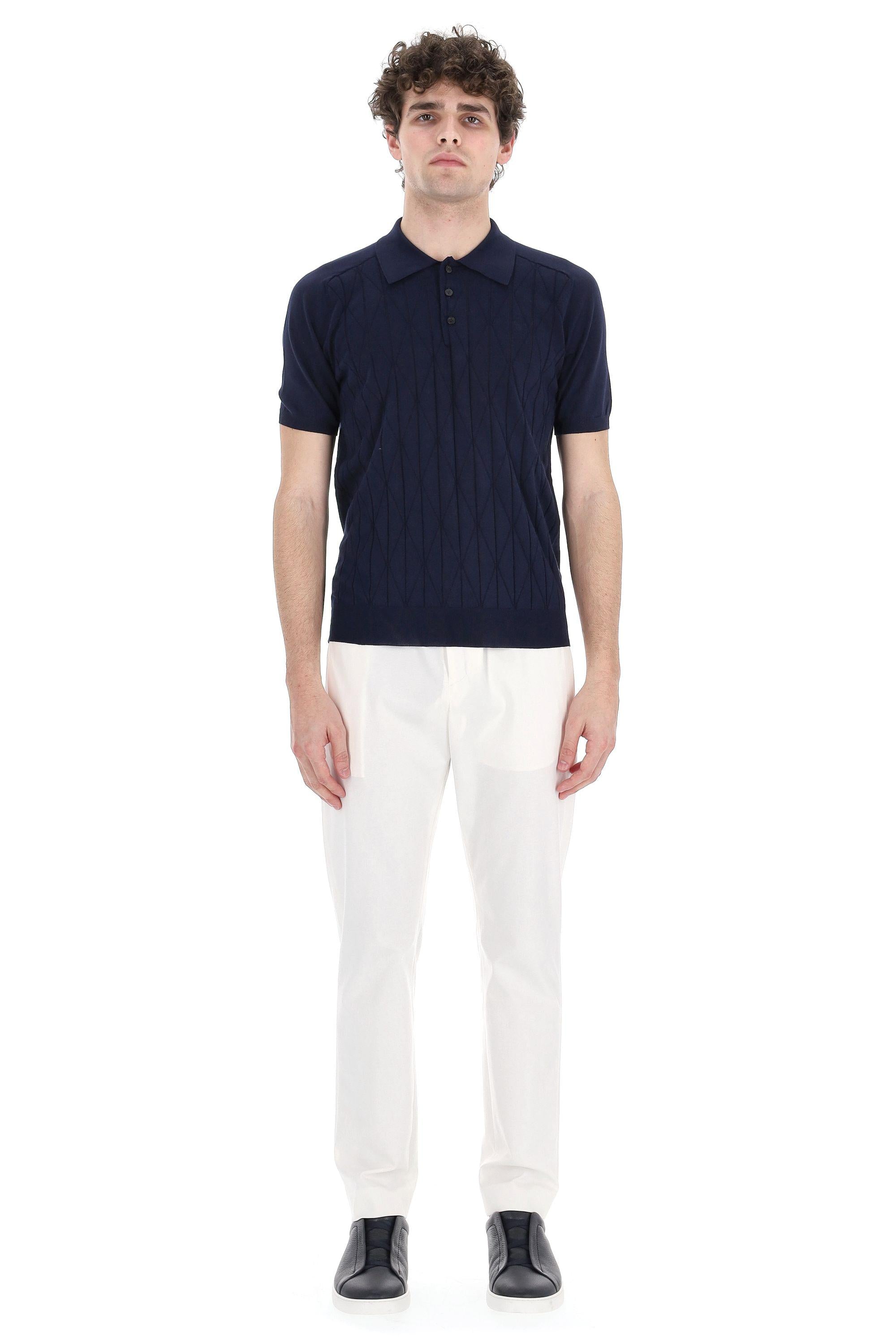 Polo special manica corta trama romboidale RB05424 RB0510 Roberto Collina 