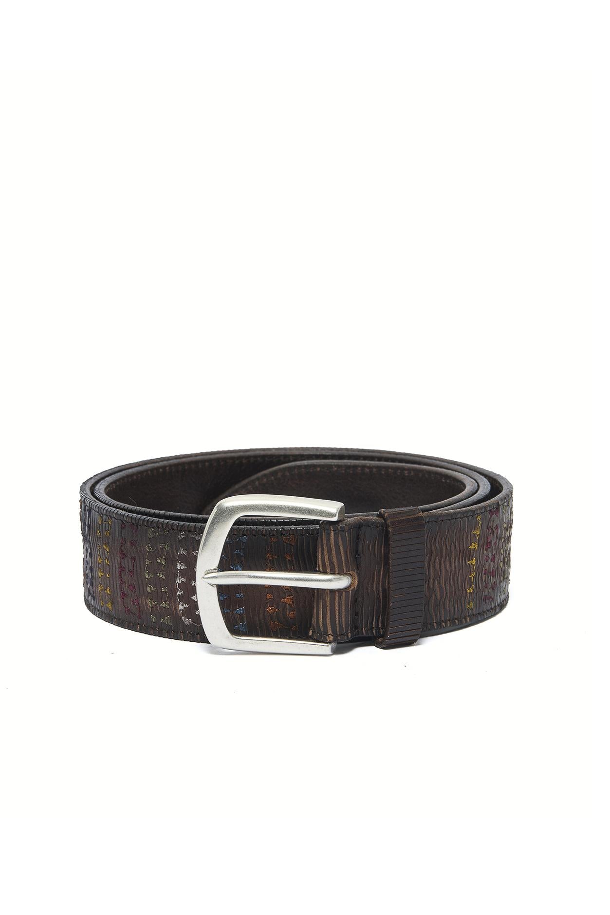 Cintura lamellare in pelle altezza 4 cm U08355_BTR T.MORO Orciani 
