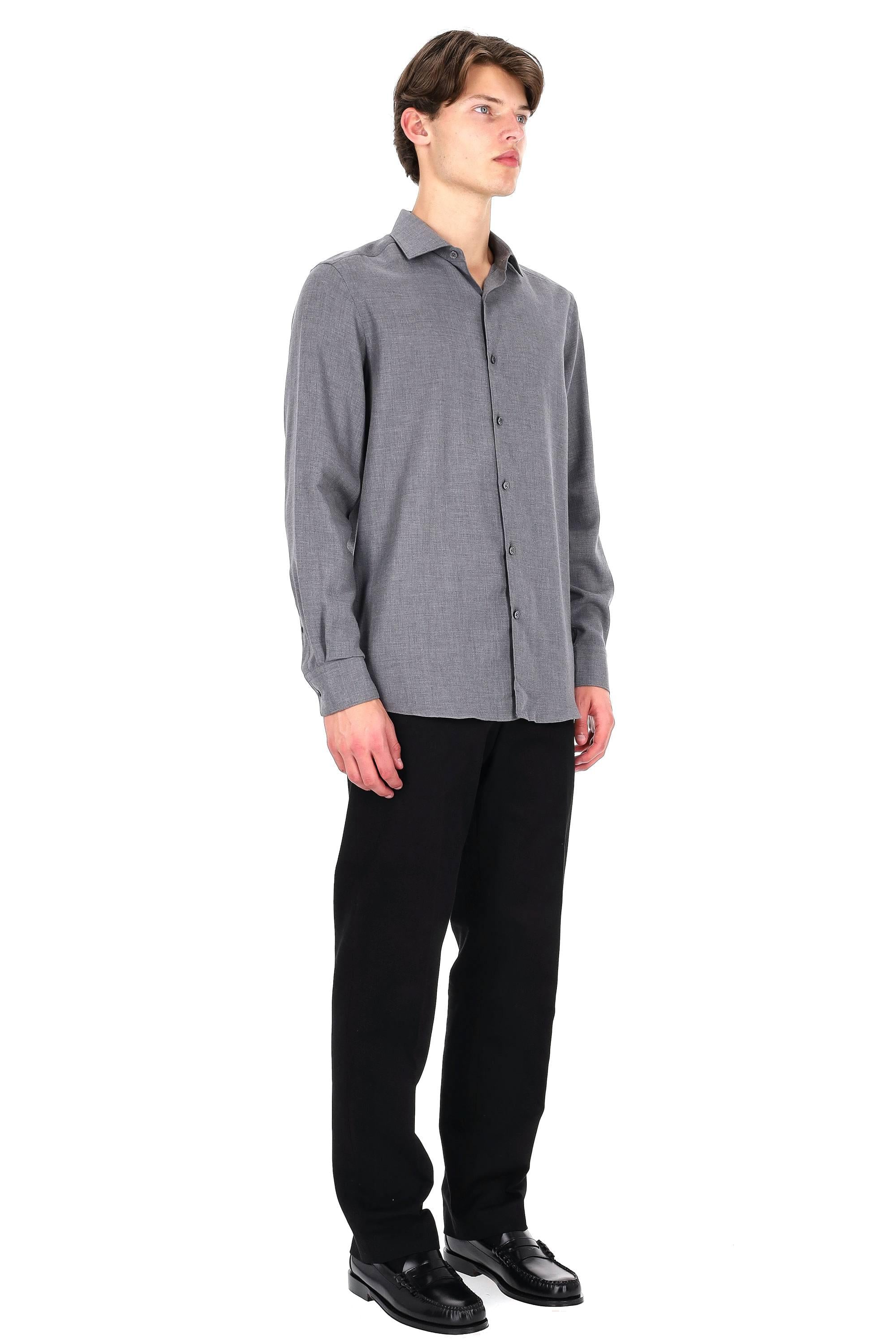 Zegna Camicia CashCo in cotone e cashmere E8X44A6-SRF5/2 046 