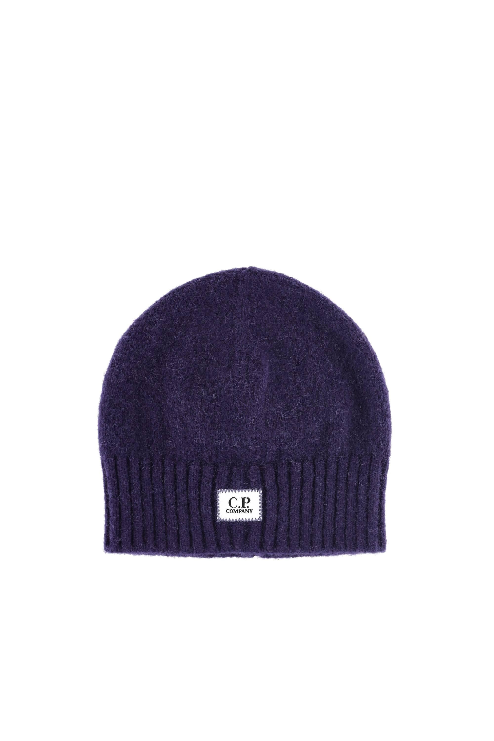 CP Company Beanie in alpaca con logo frontale CMAC302A 110216A 887 