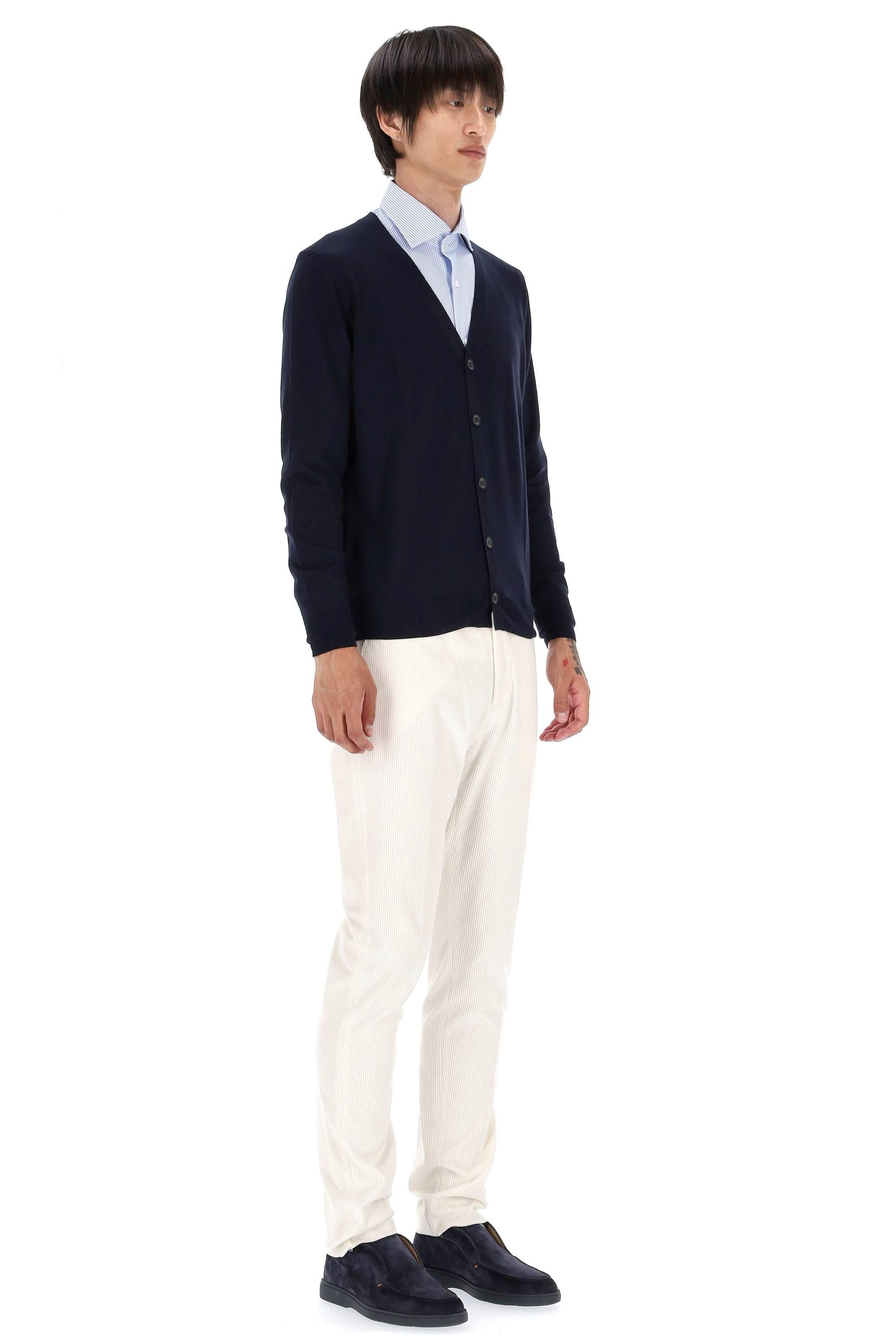 Cardigan in lana extrafine super 140's D0D109L-2 790 Drumohr 