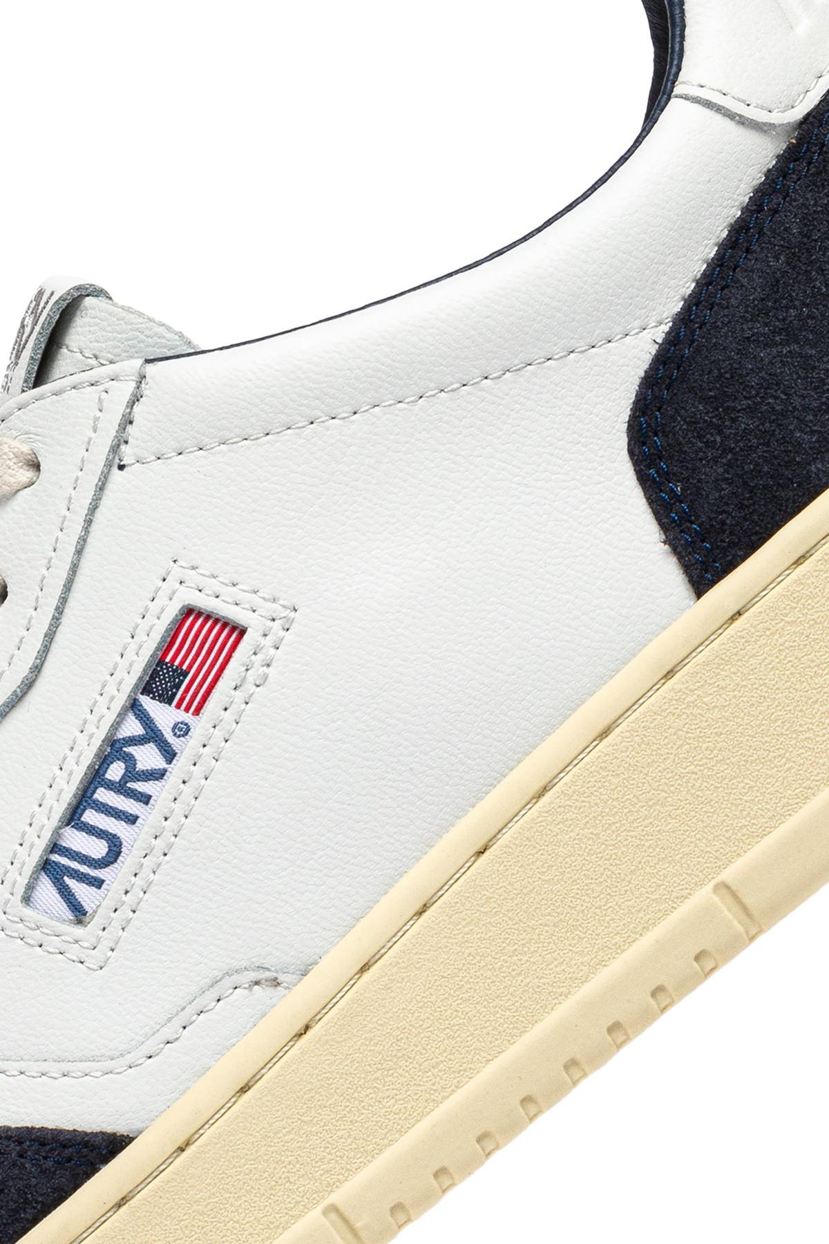 Autry Sneaker Medalist in pelle supersoft e camoscio AULM FT07 WHT/OCEAN 