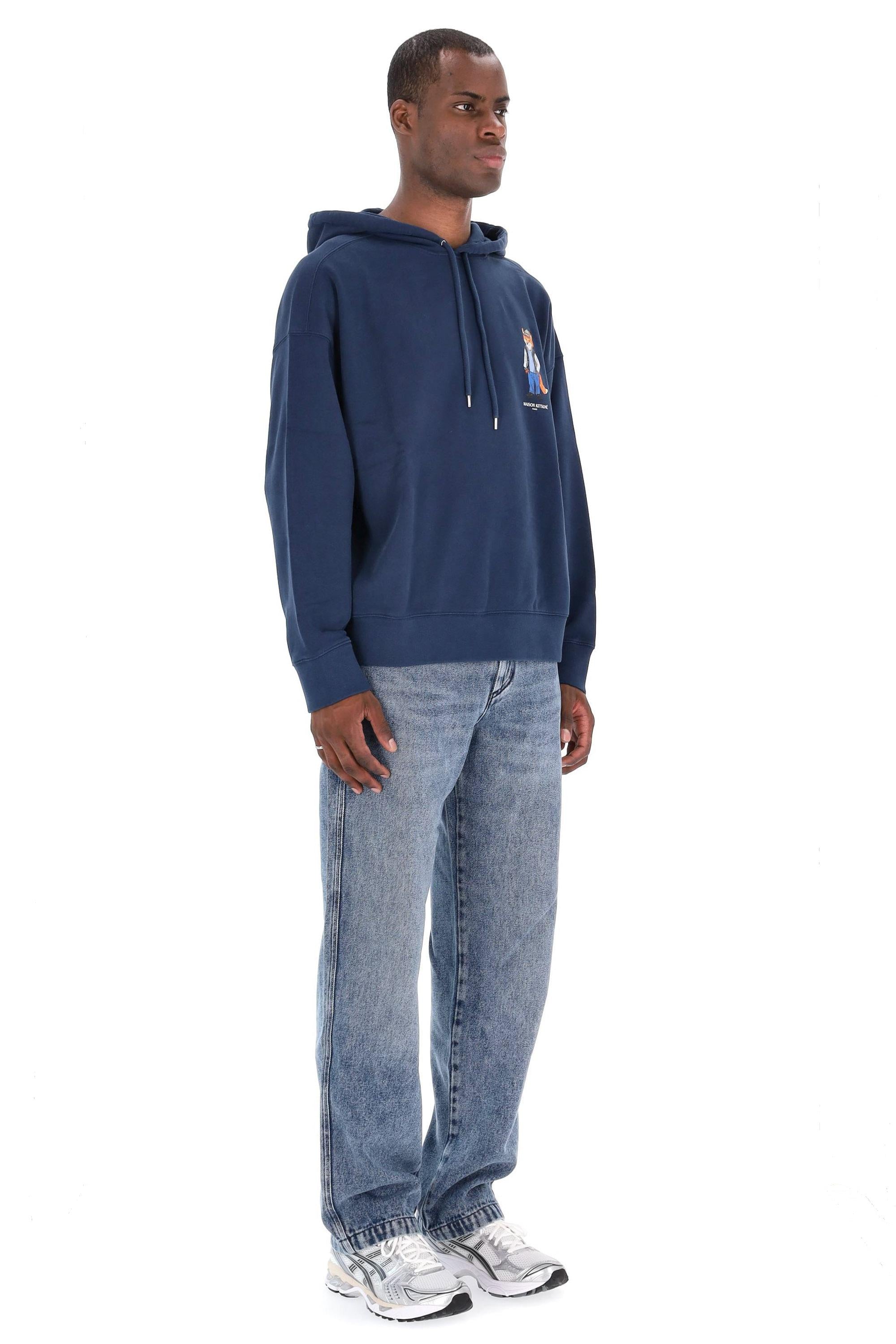 Felpa fox con cappuccio regular fit PM00707KM0340 0329 Maison Kitsuné 