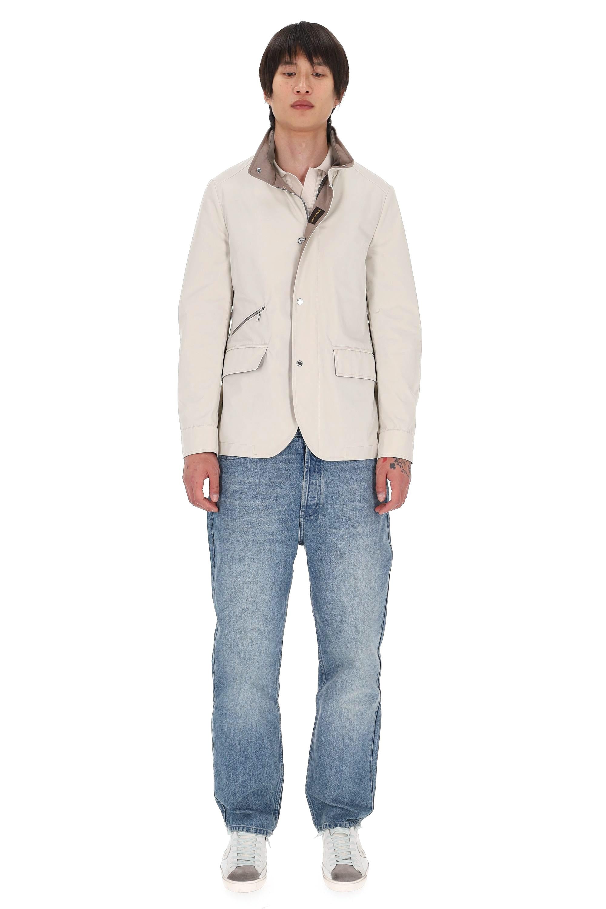 Moorer Giubbino-giacca in twill di poliestere mod. Sten-At STEN-AT AVORIO 