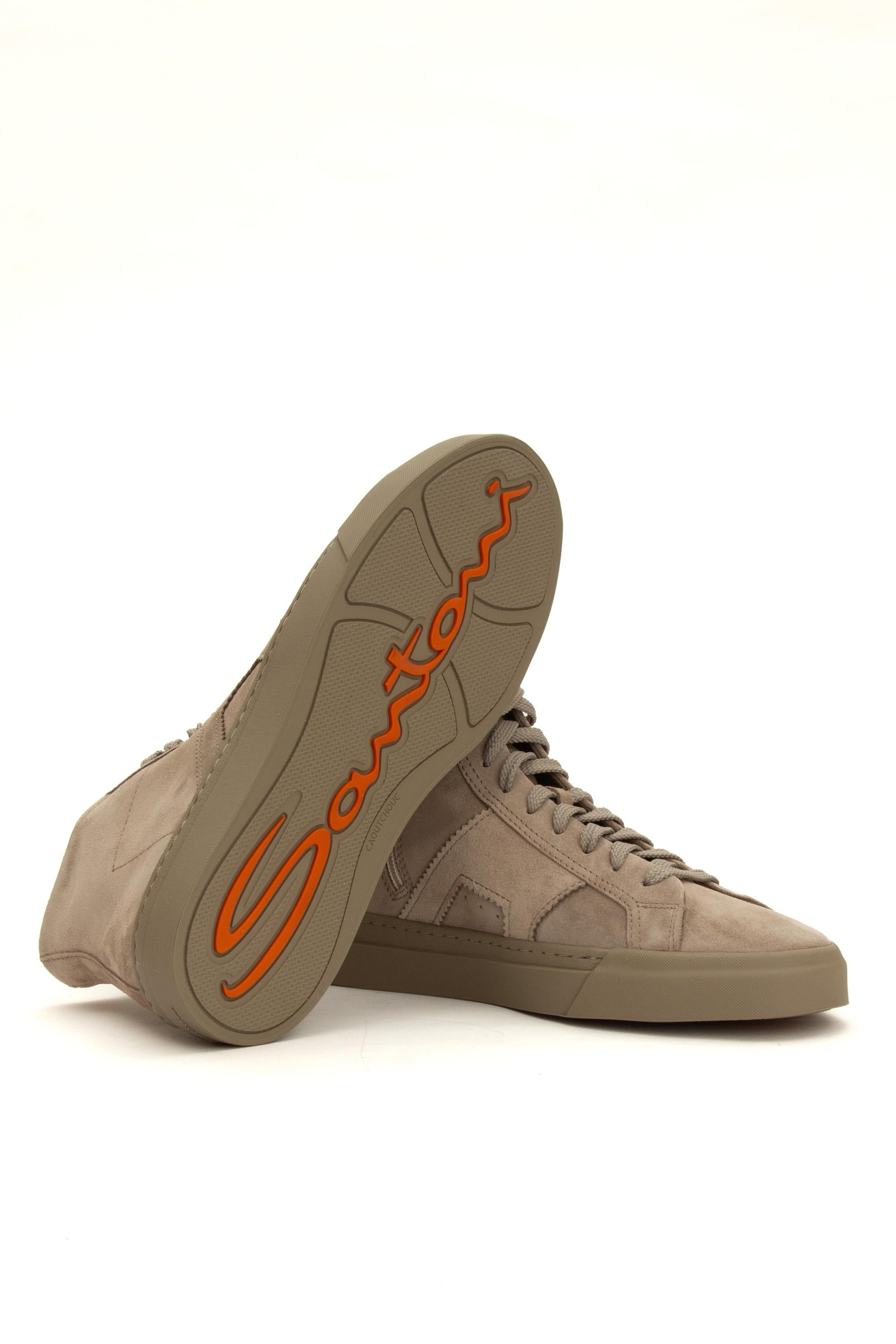 Santoni Sneaker mid top in camoscio Double Buckle MBGT21933ARDGSEY M45 