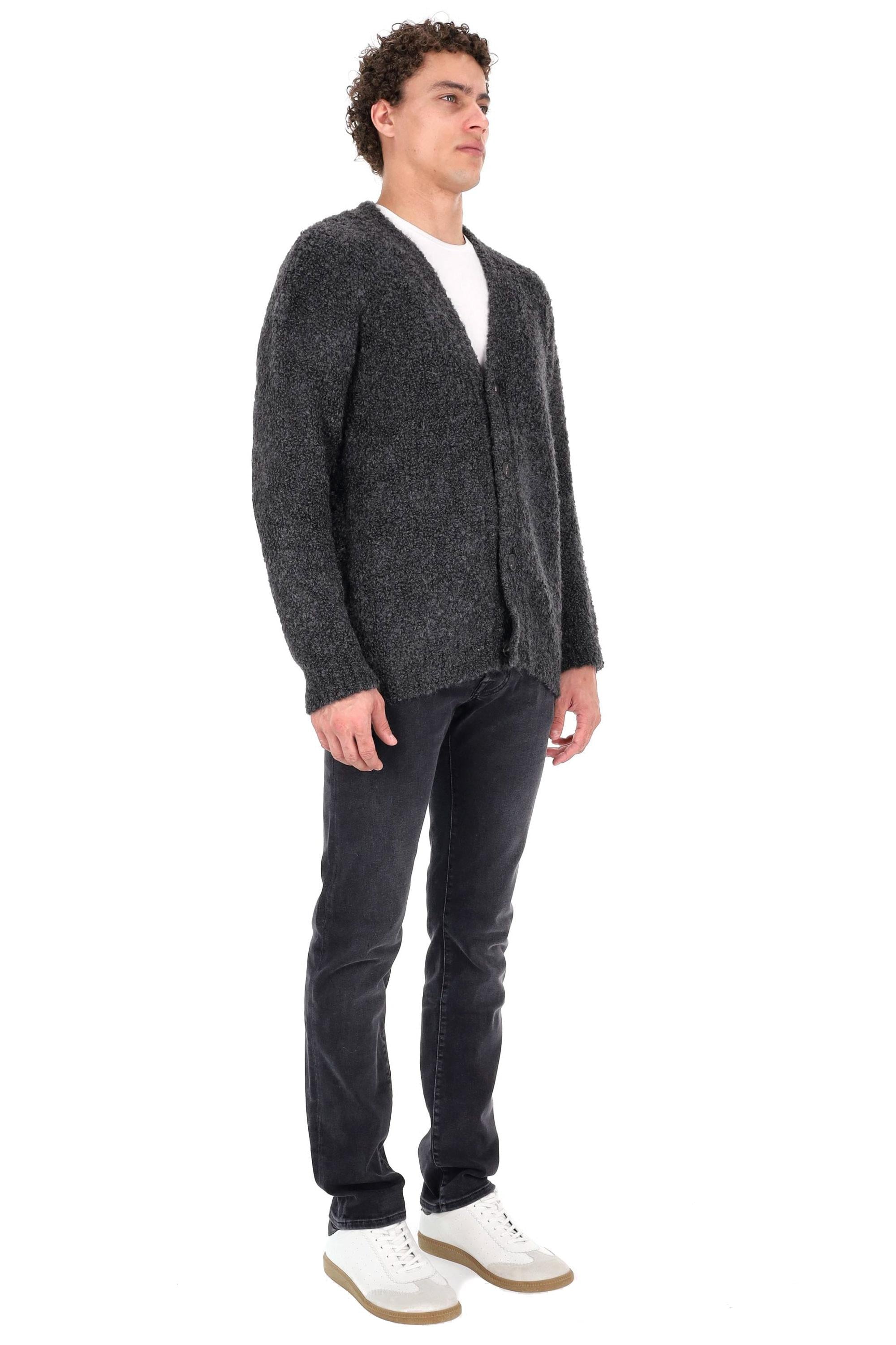 Tagliatore Cardigan in misto lana effetto bouclé KIELDER-25I397 GRIGIO 