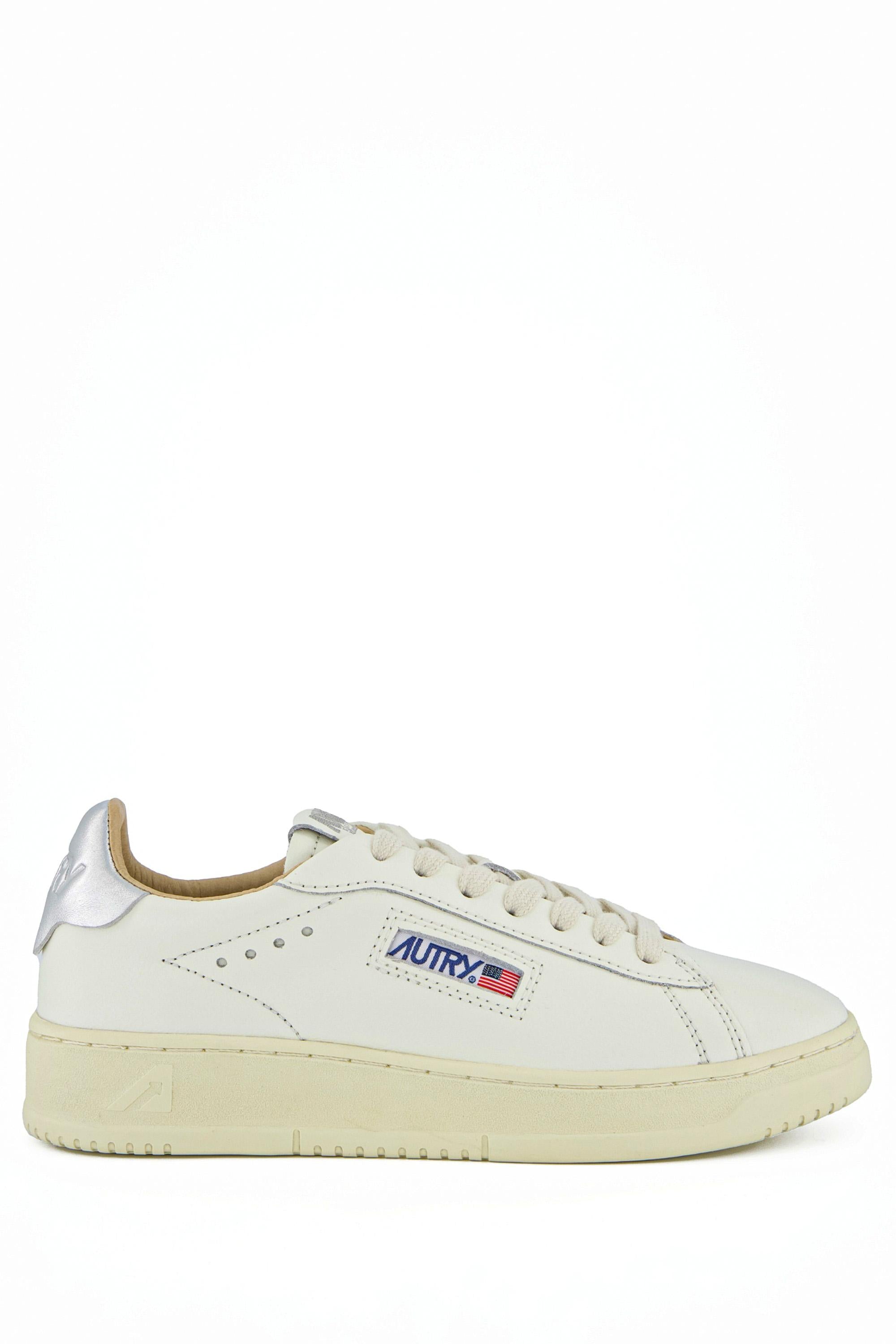 Sneaker donna Dallas in pelle talloncino argento ADLW MR07 MSH/SILVER Autry 