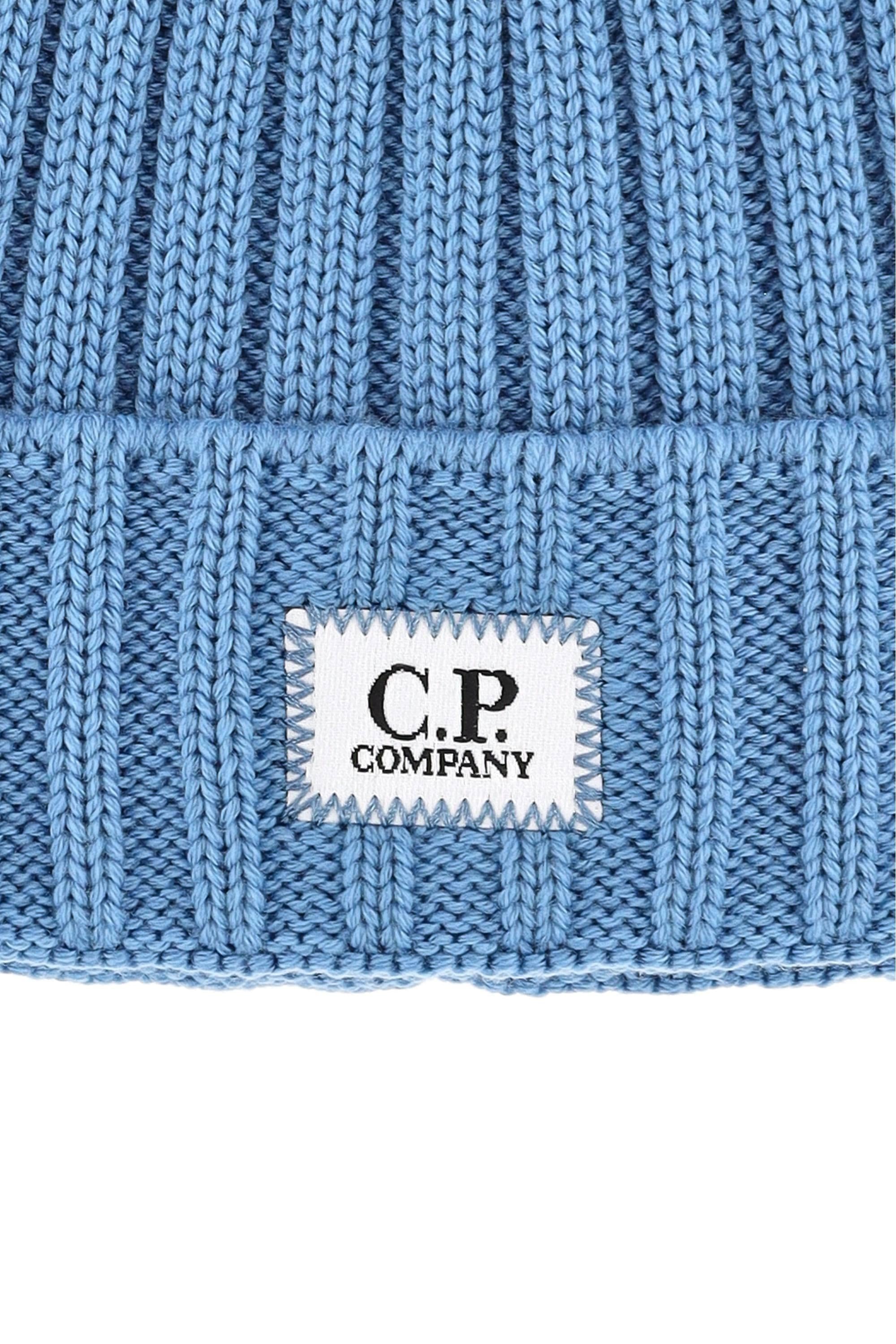 CP Company Cuffia a coste in lana con logo frontale MAC738A00-5509A 815 