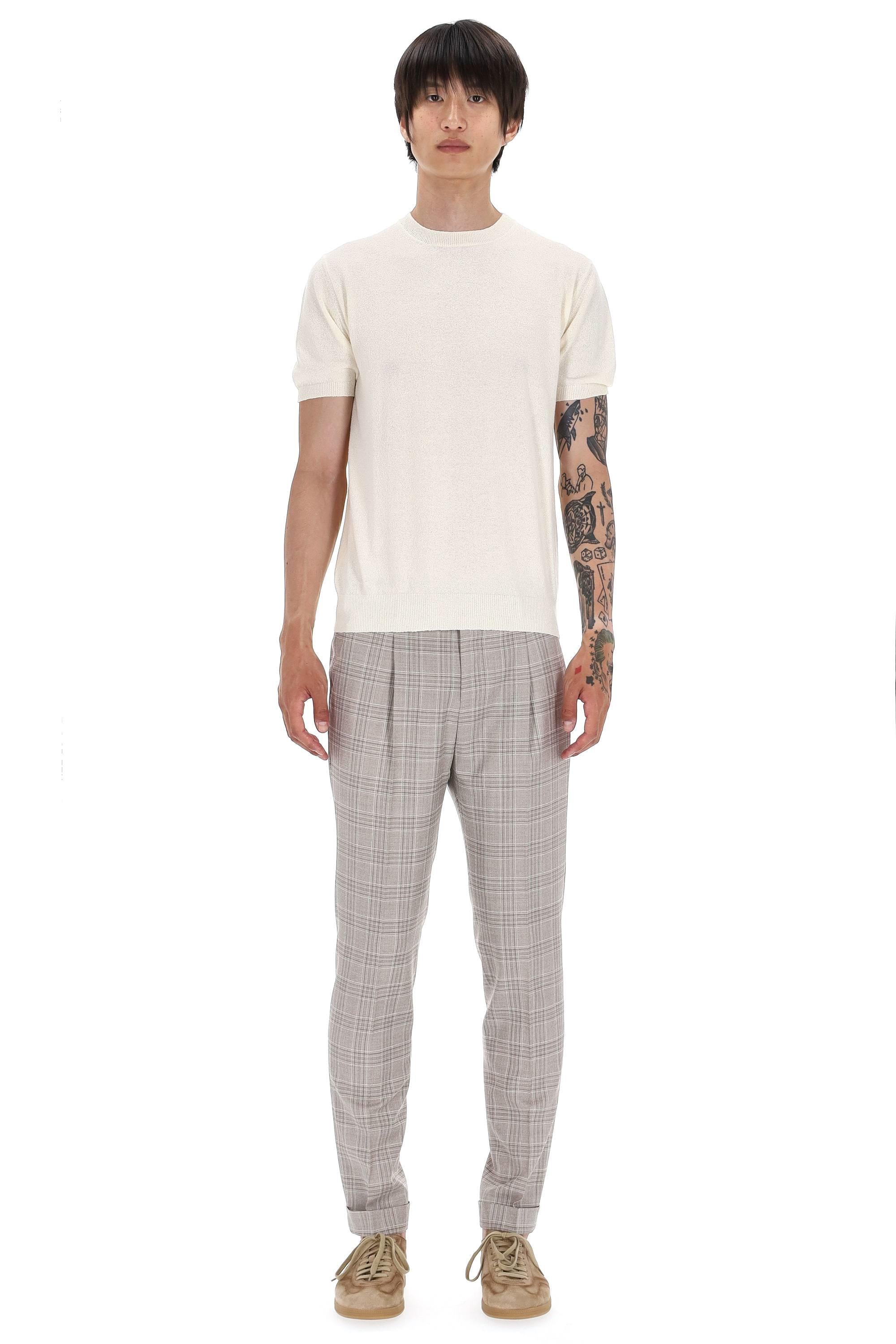 T-shirt girocollo in spugna superlight D9SP100 101 Drumohr 