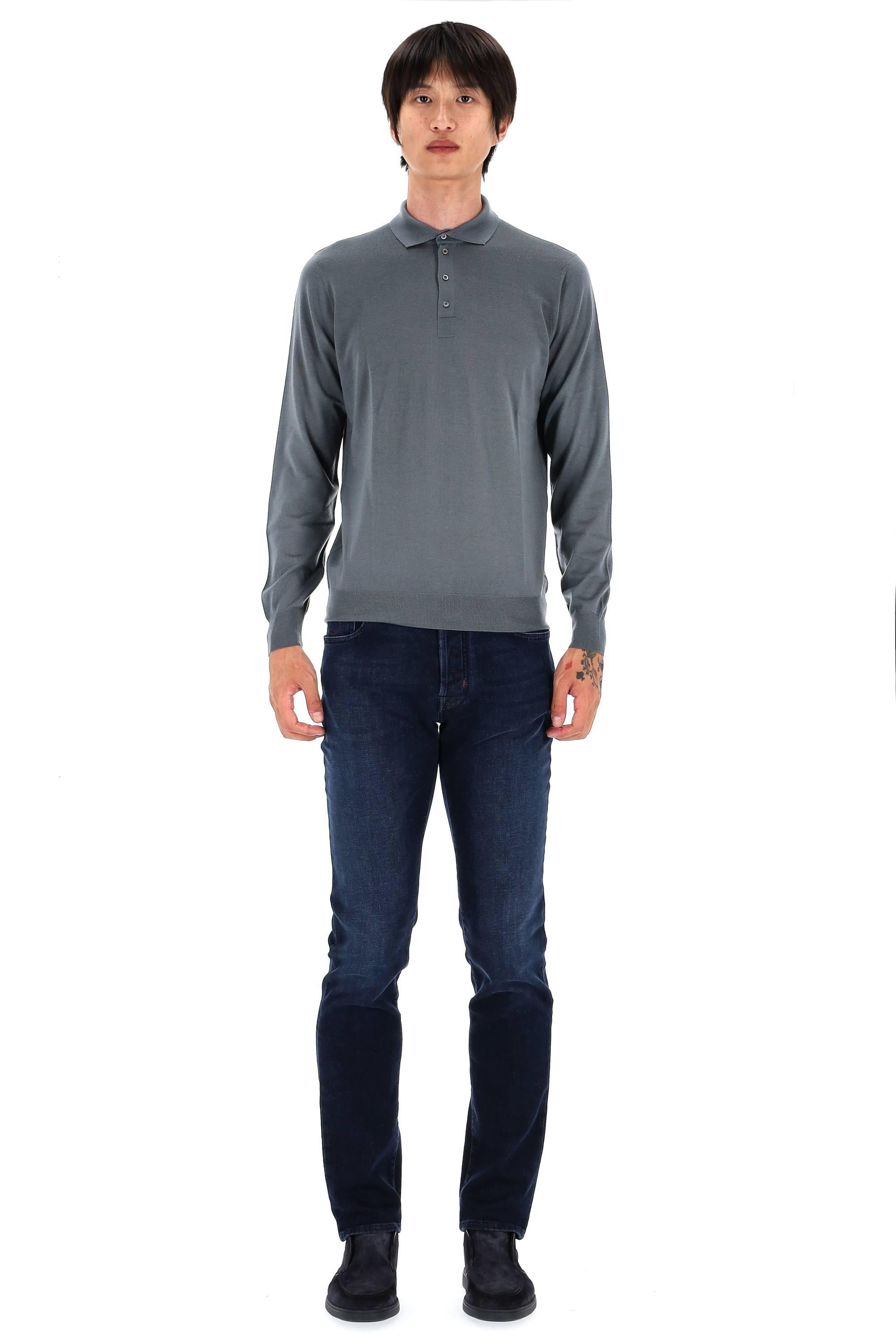 Drumohr Polo in lana extrafine super 140's D0D145L 474 