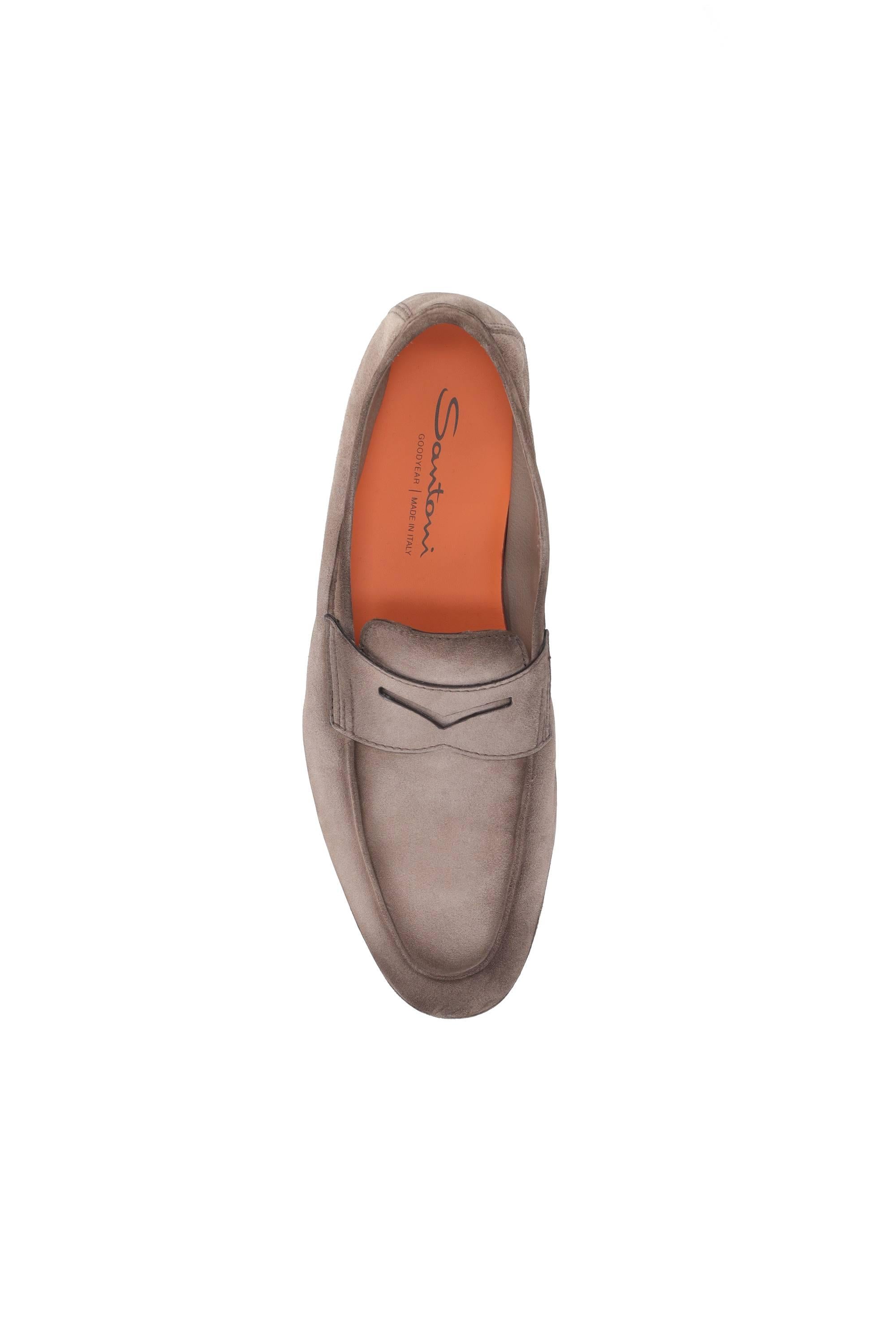 Santoni Mocassino Driver penny in camoscio Seta mod. Carlo MCNC19298SI6SEAA/2 M72 