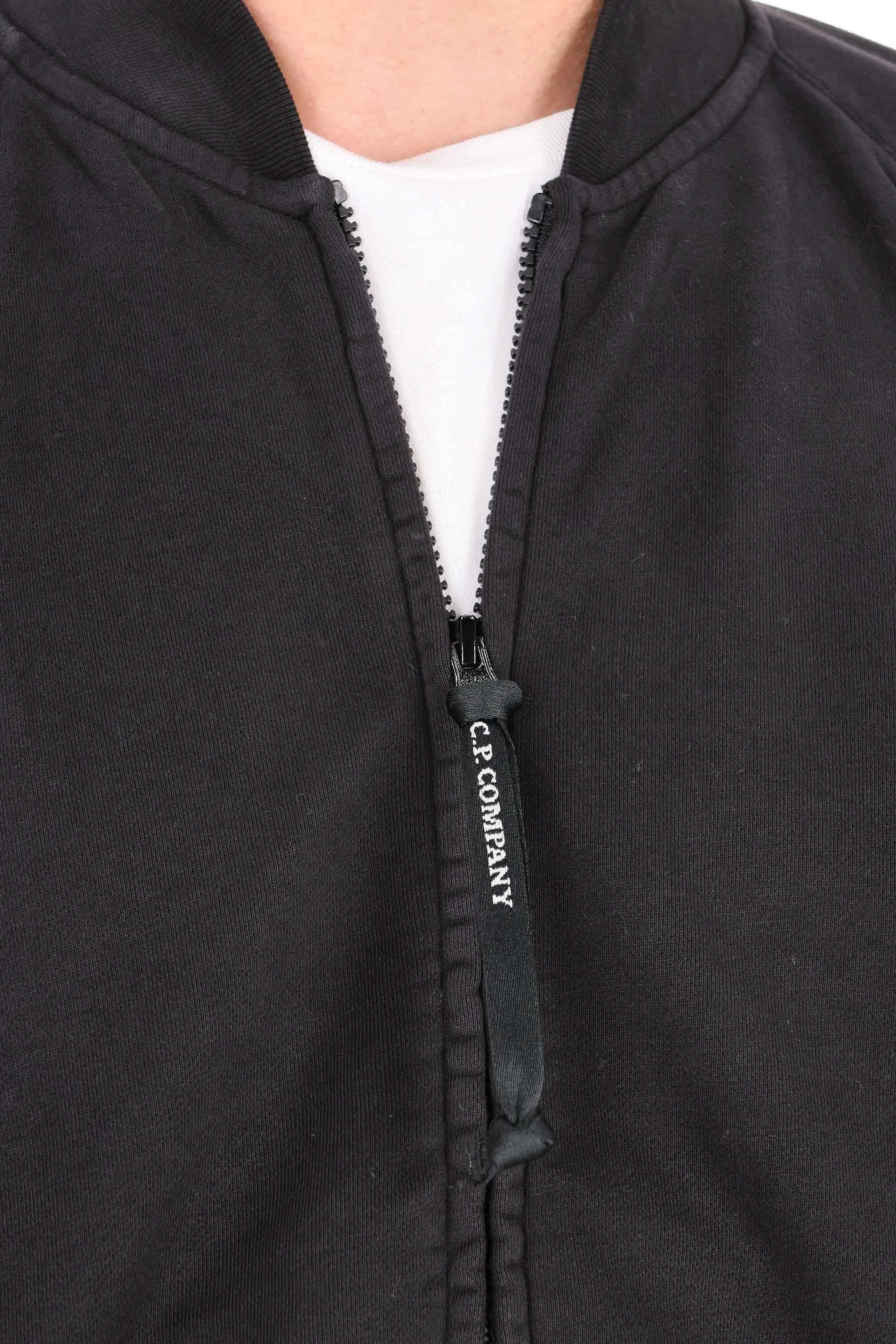 CP Company Felpa full zip in cotone brushed MSS205A00-6372G 999 