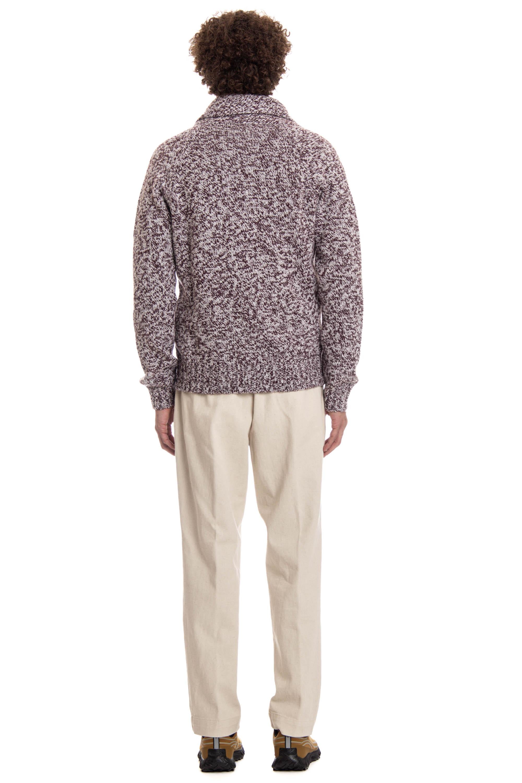 Maglia collo scialle in lana vergine moulinè 2571310595 0840 840 Barba 