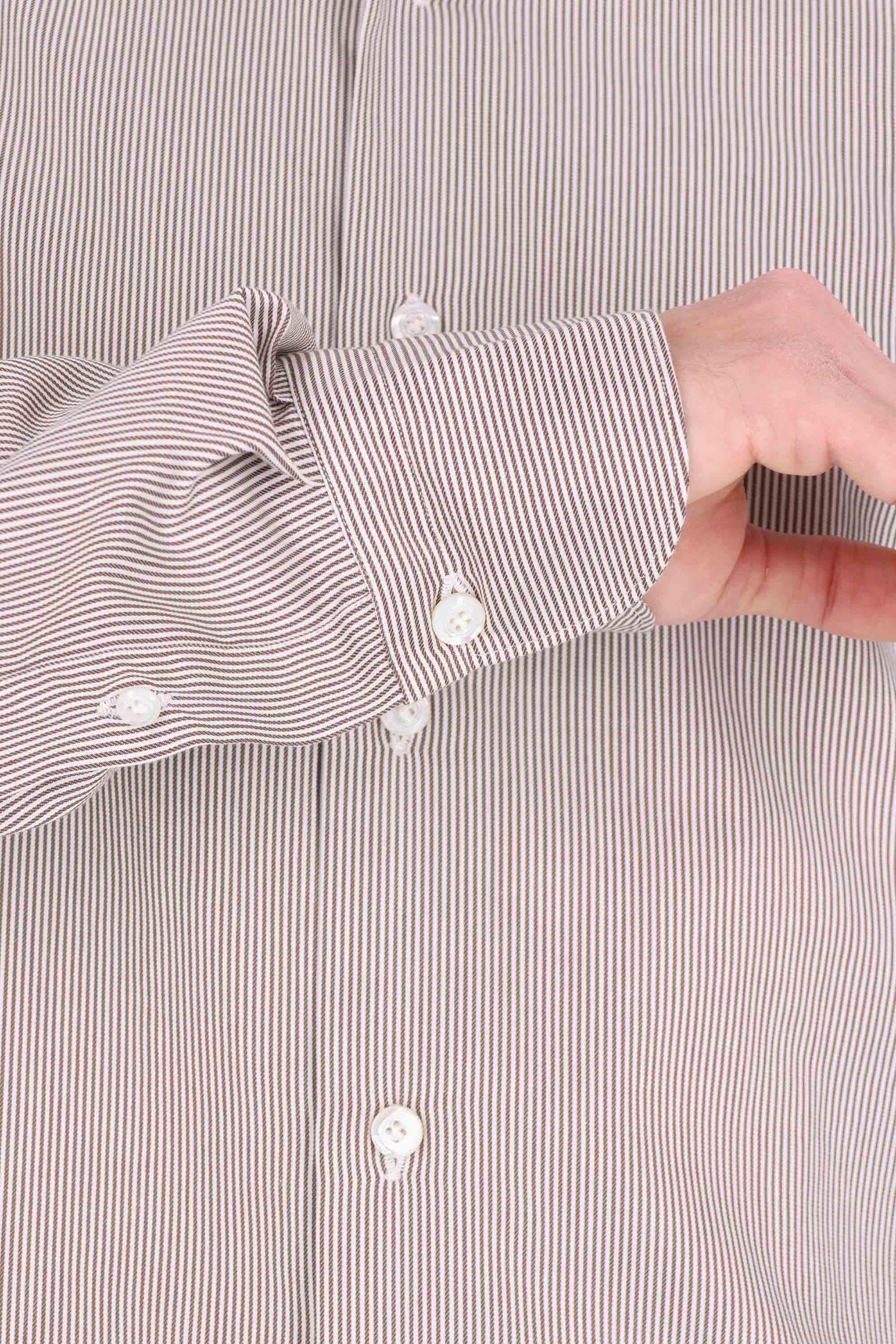 Finamore Camicia sartoriale bacchettata in twill 120's linea Milano ML58-460109-C0511E/2 04 